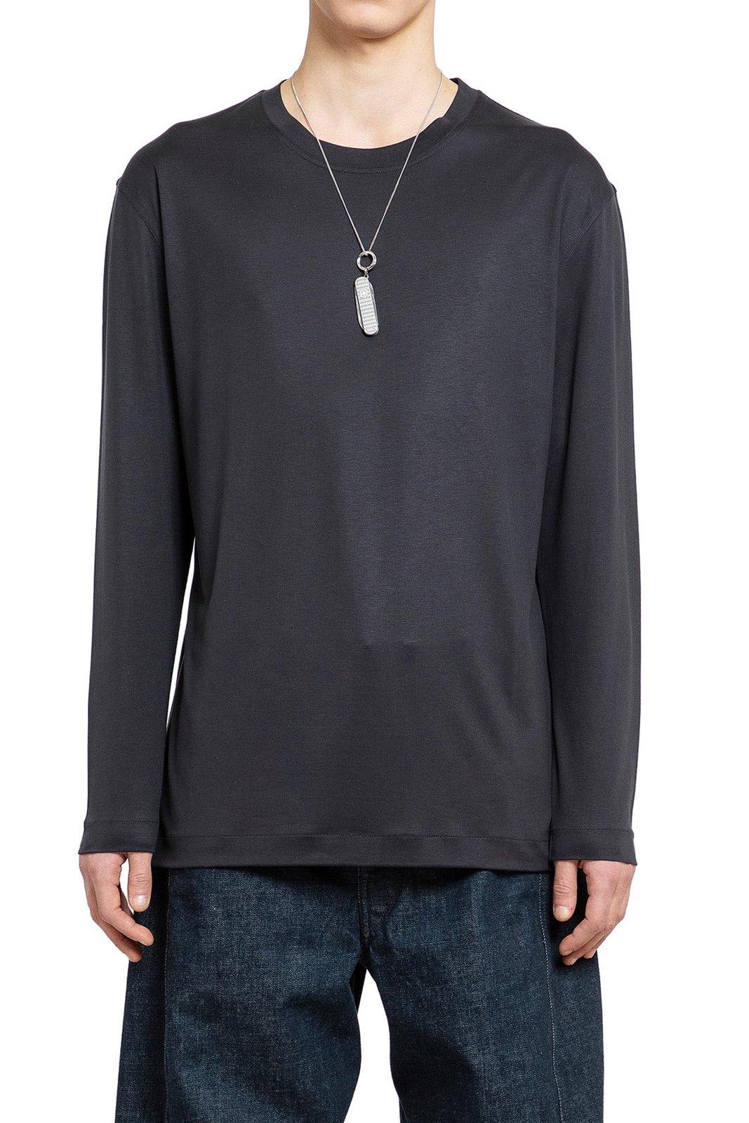 Long-sleeved Straight Hem T-shirt