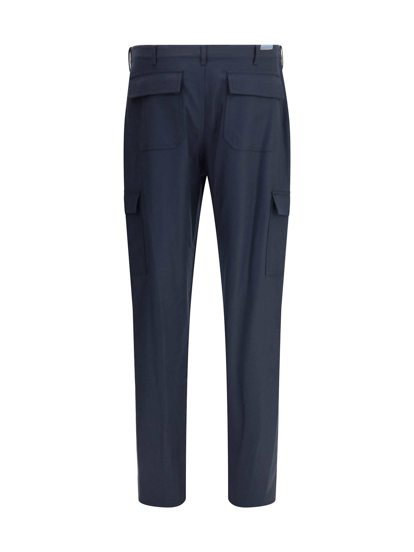Etro Men Flannel Cargo Pants In Black