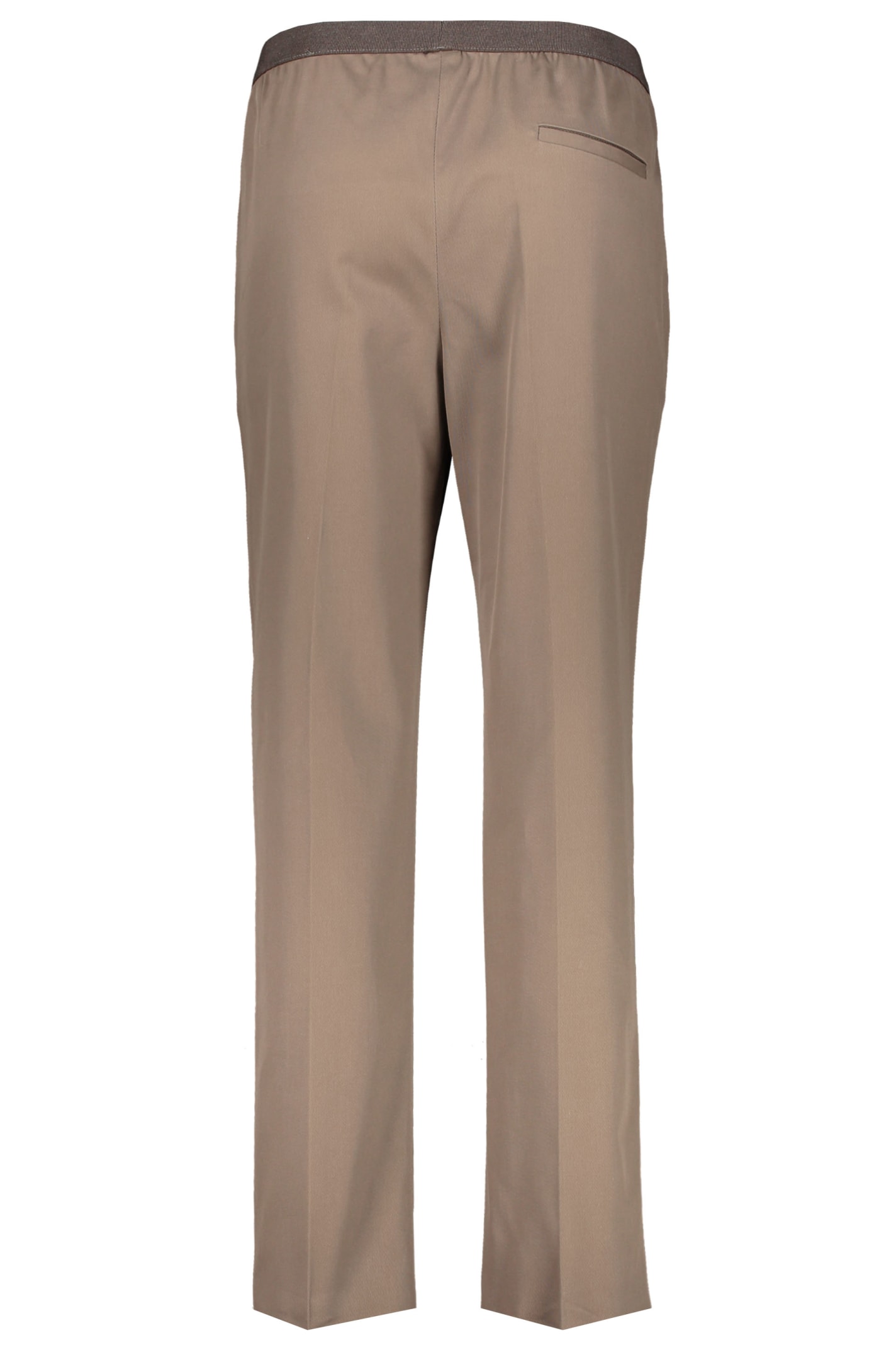 Shop Agnona Cotton Trousers In Brown