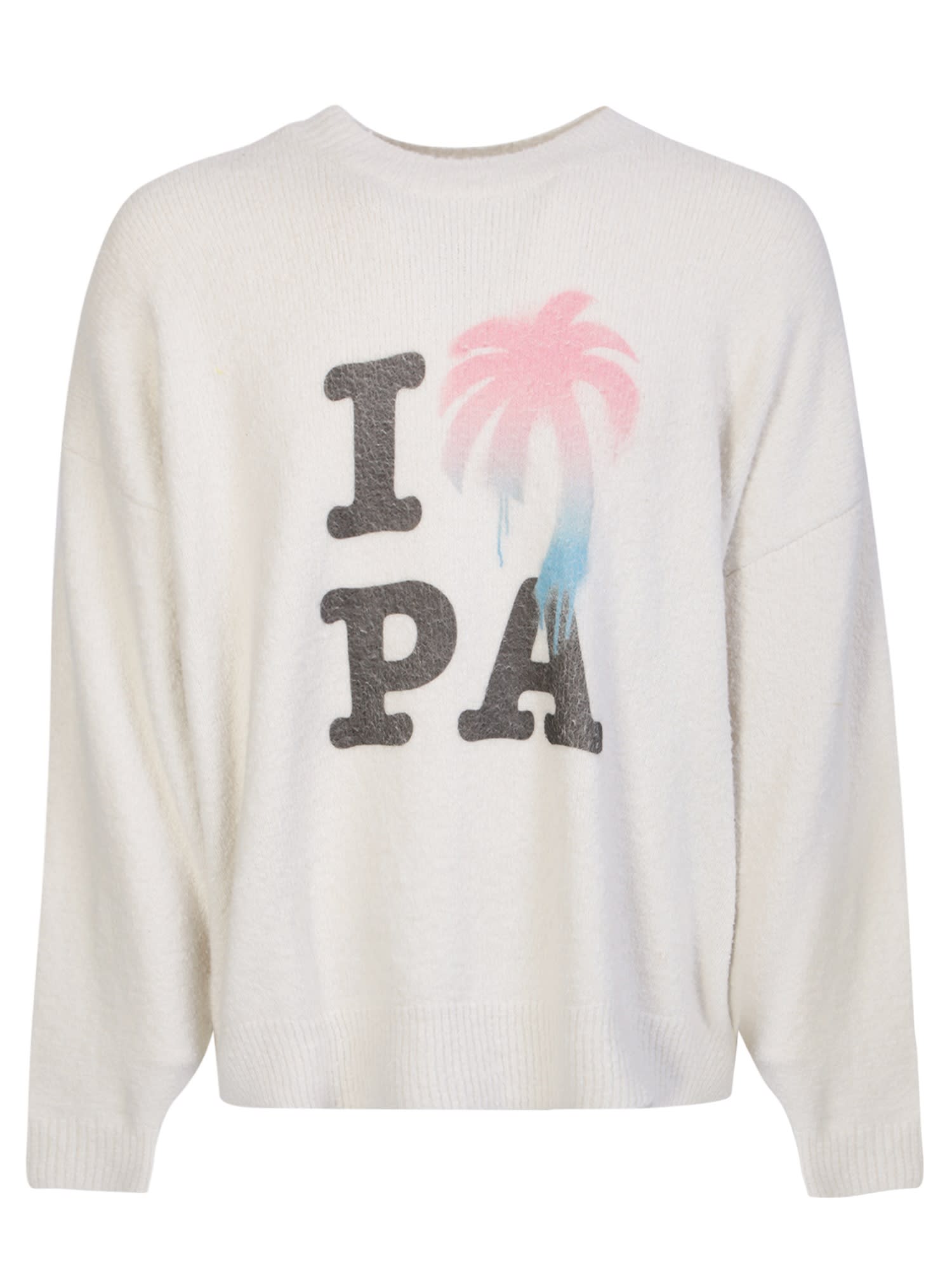 Shop Palm Angels I Love Pa Pullover In White