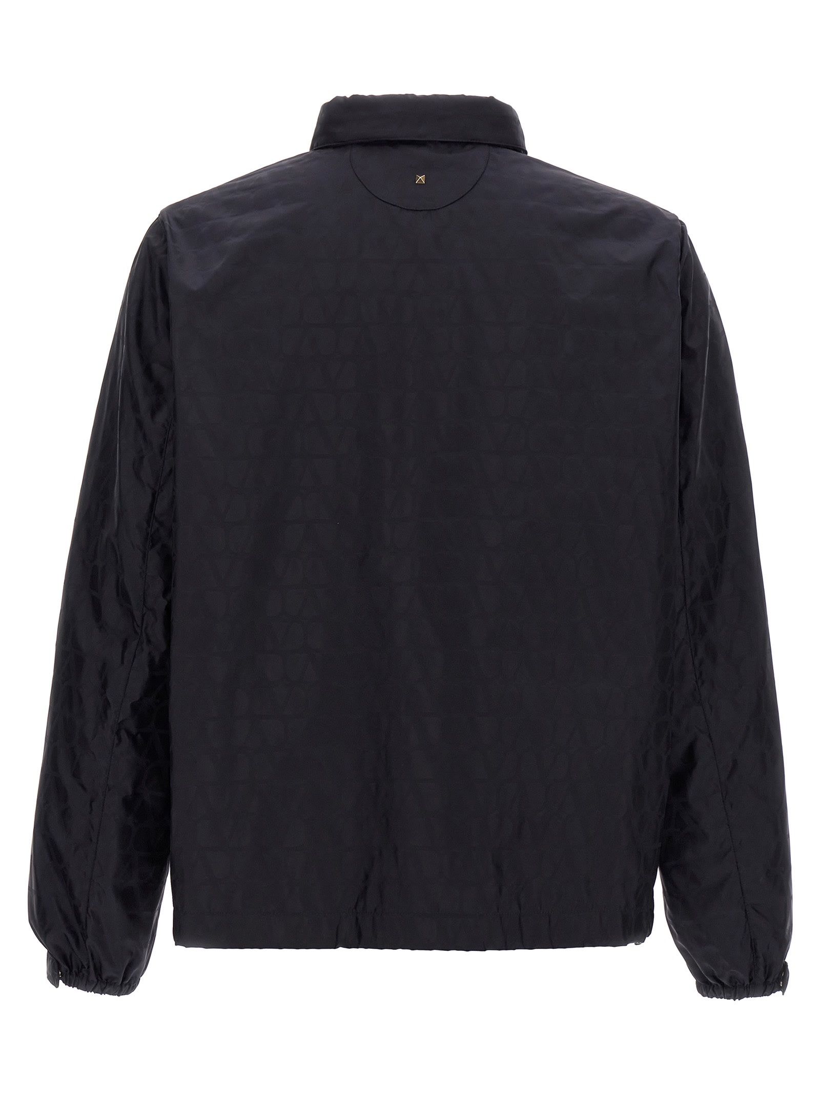 Valentino Windbreaker Iconographe Geometric Pattern In Blue