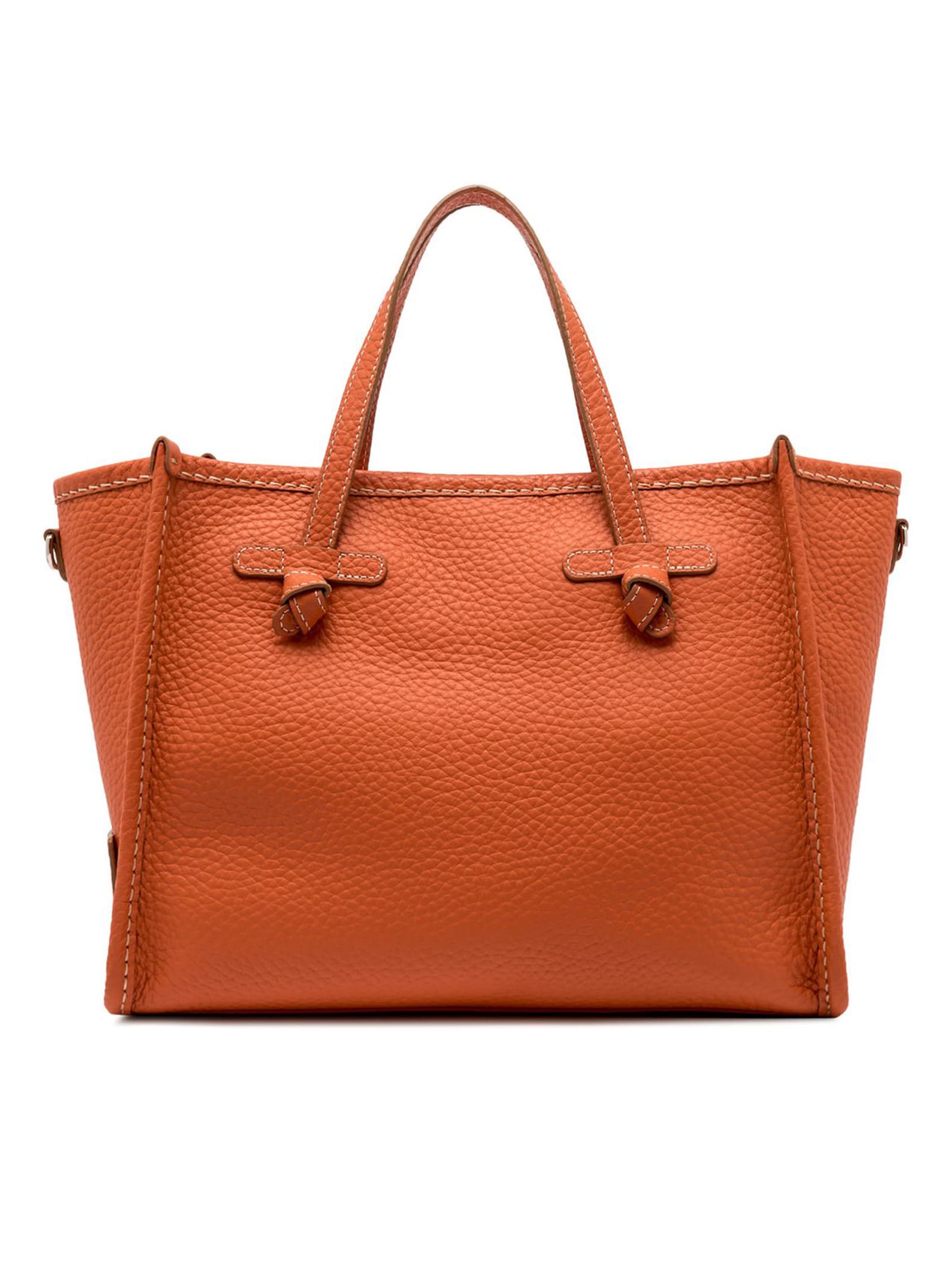 Marcella Shopping Bag In Coral-tone Leather