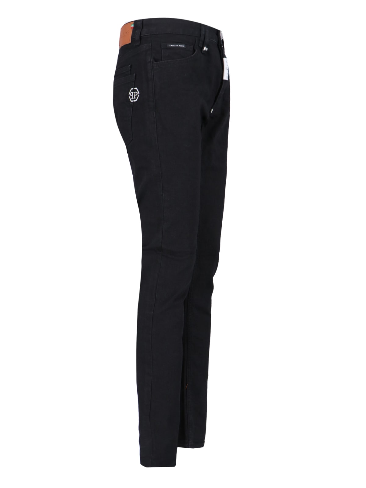 Shop Philipp Plein Slim Jeans In Black