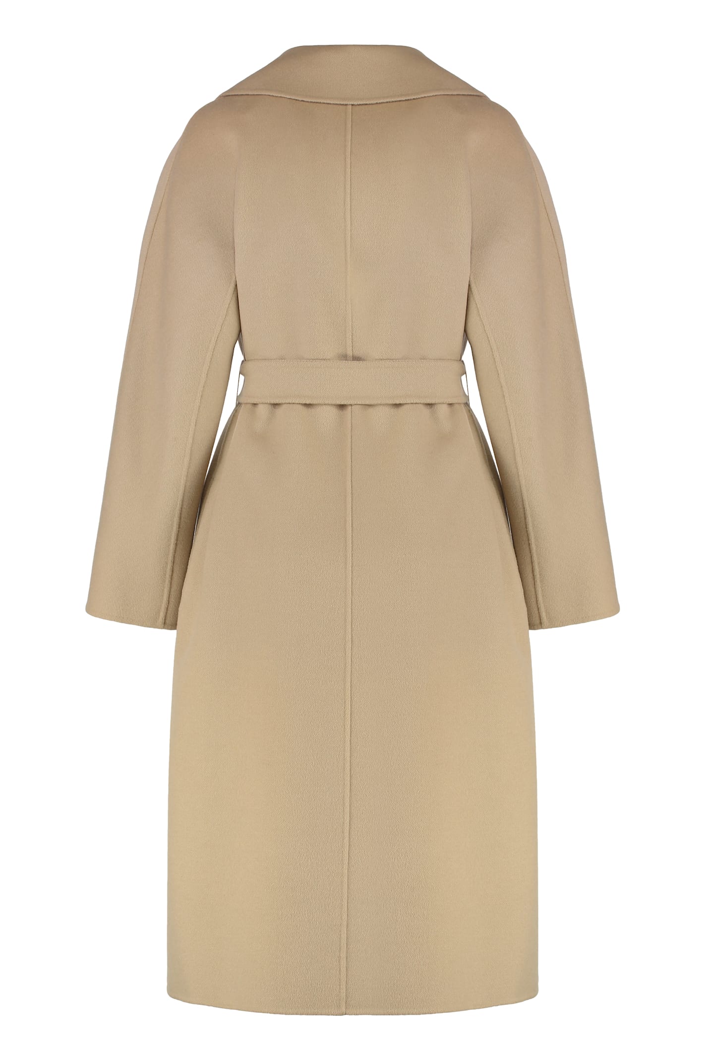 Max Mara Cles Single-breasted Wool Coat In Nude