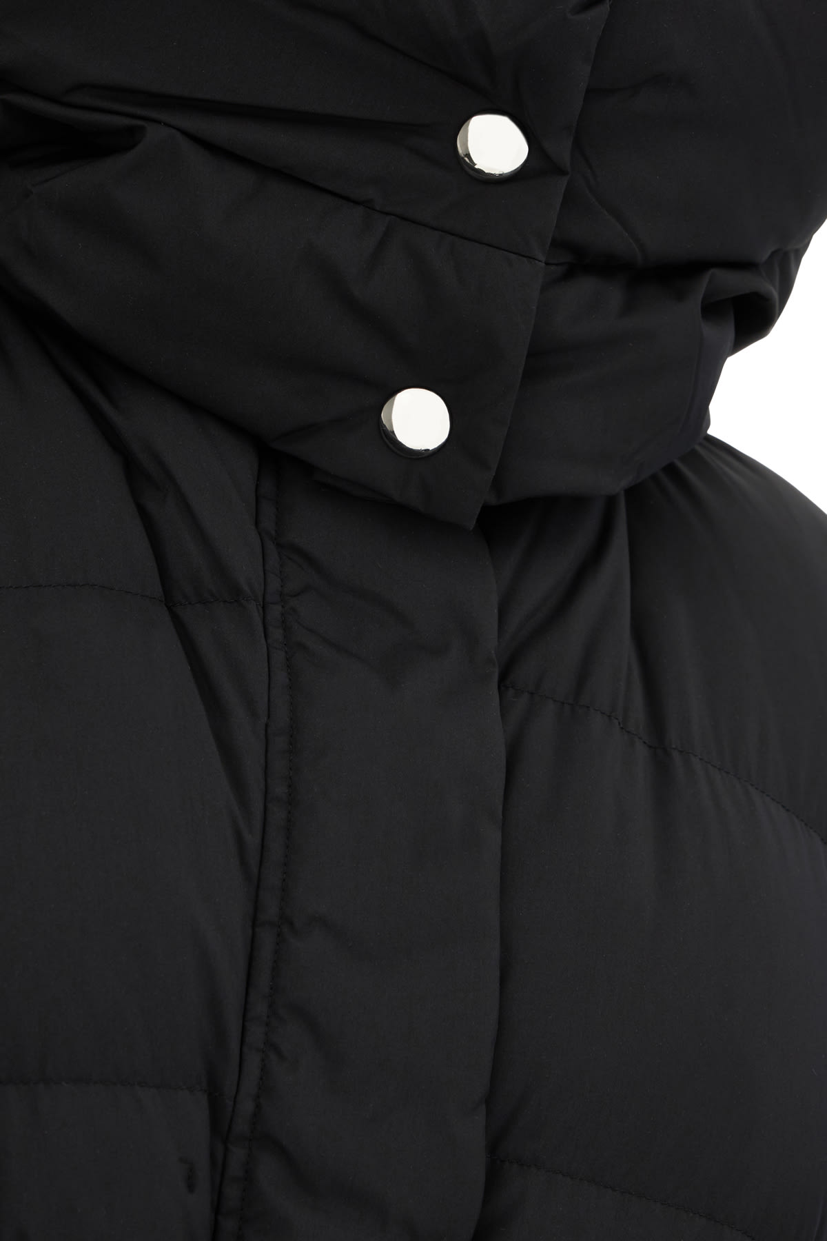 Shop Sportmax Black Polyester Down Jacket In Nero