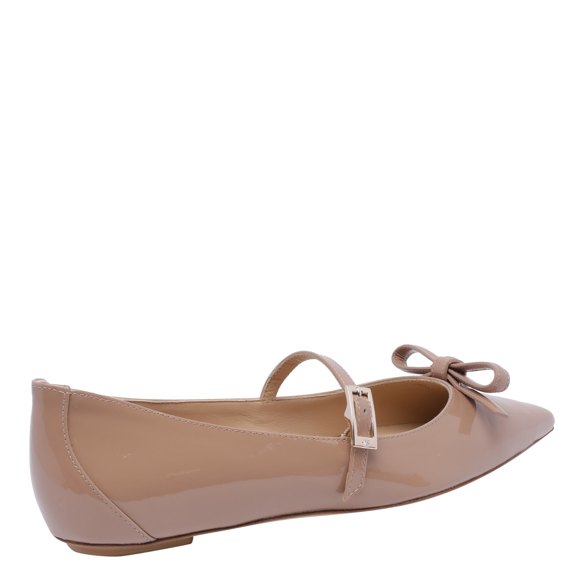 Stuart Weitzman Felicity Bow Mary Jane Ballets In Pink