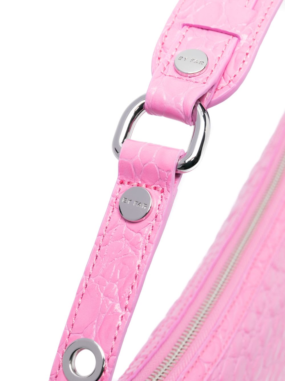 By Far Gib Leather Shoulder Bag In Pink
