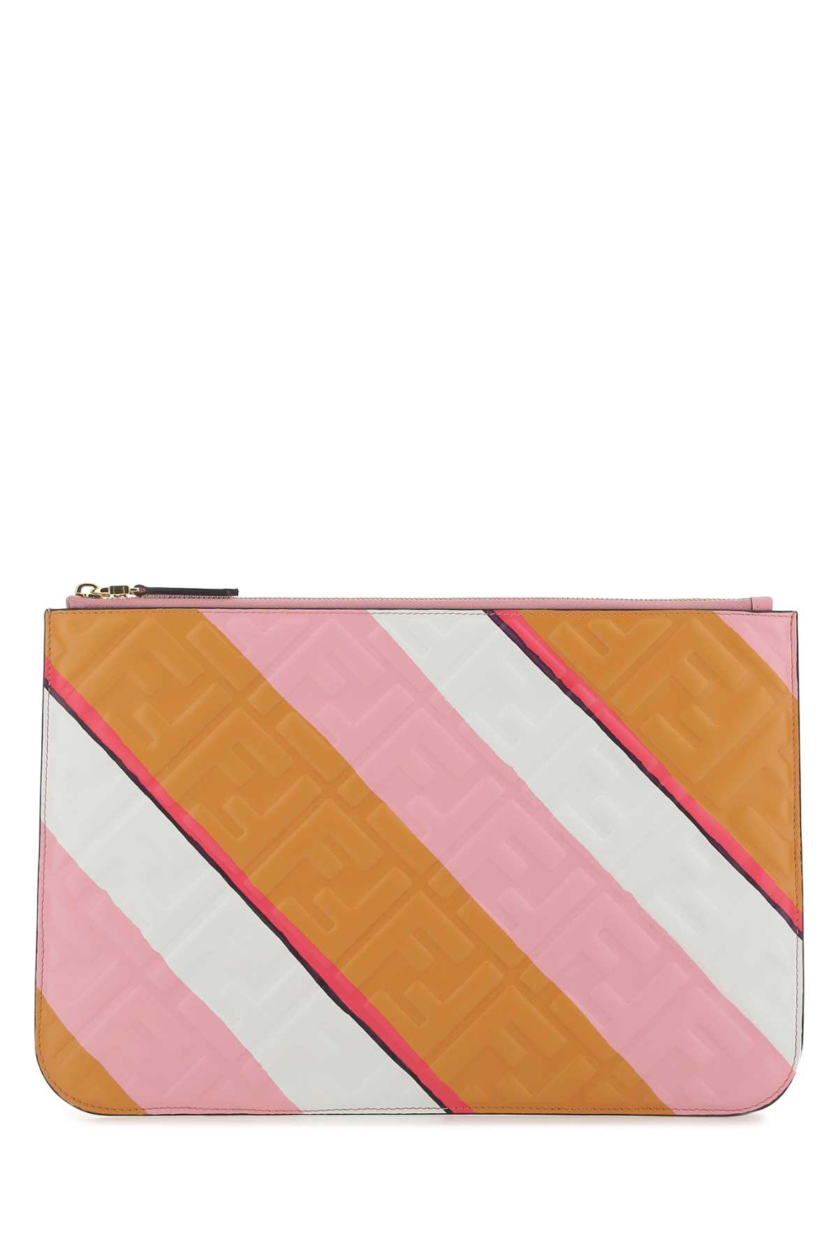 Shop Fendi Multicolor Nappa Leather Pouch In F0w52