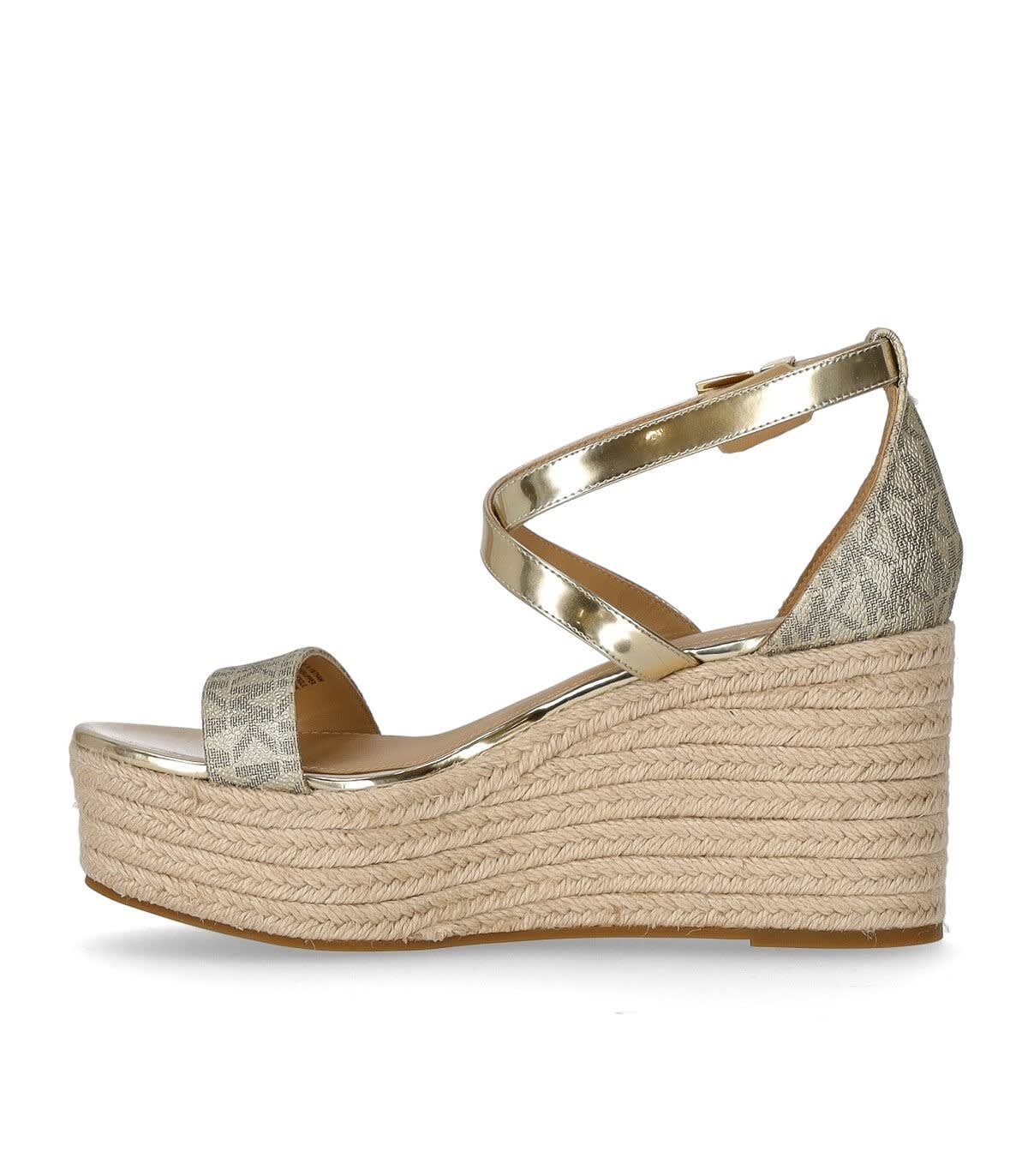 Michael Kors Serena Wedge Espadrille Wedge In Gold | ModeSens