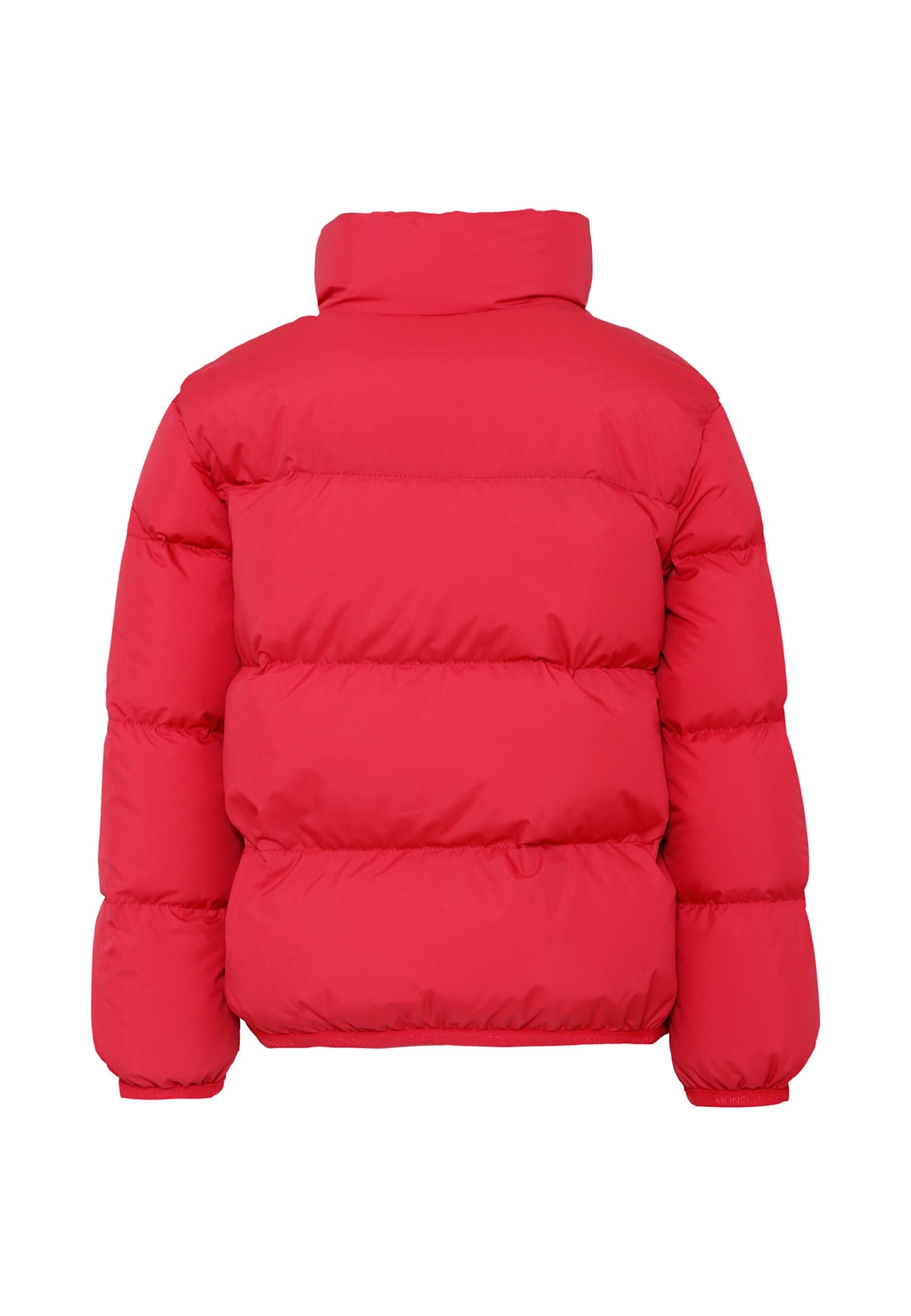 Moncler Pink Cermasa Down Jacket For Girl With Logo In Pink