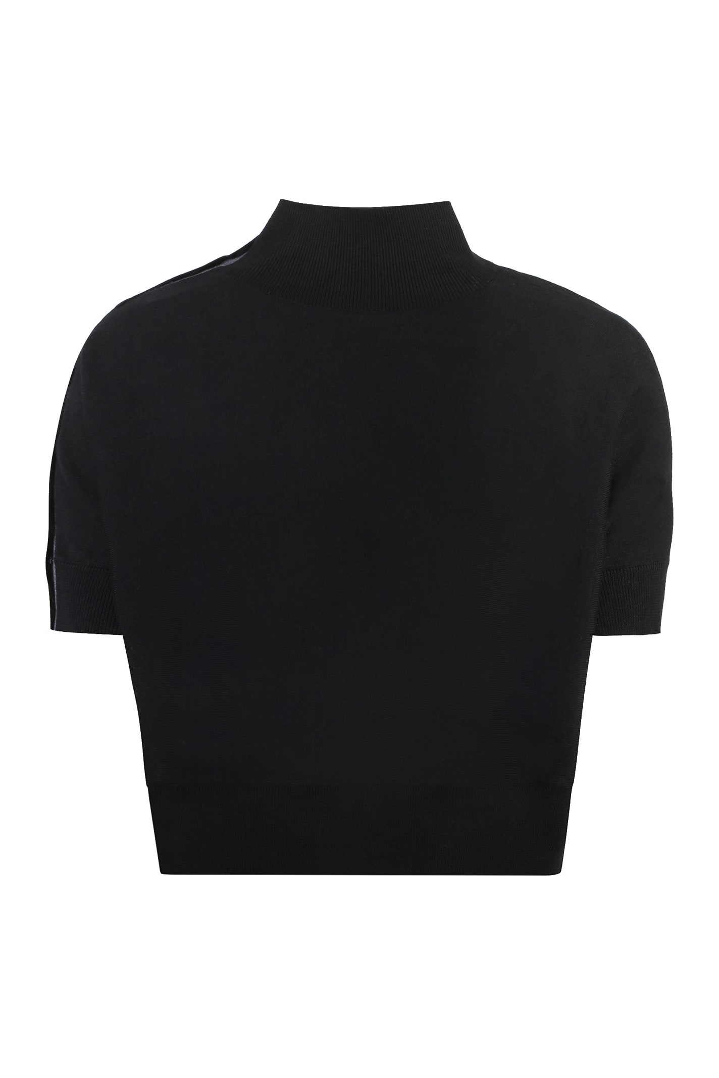 Pinko Beverino Short Sleeve Sweater In Black