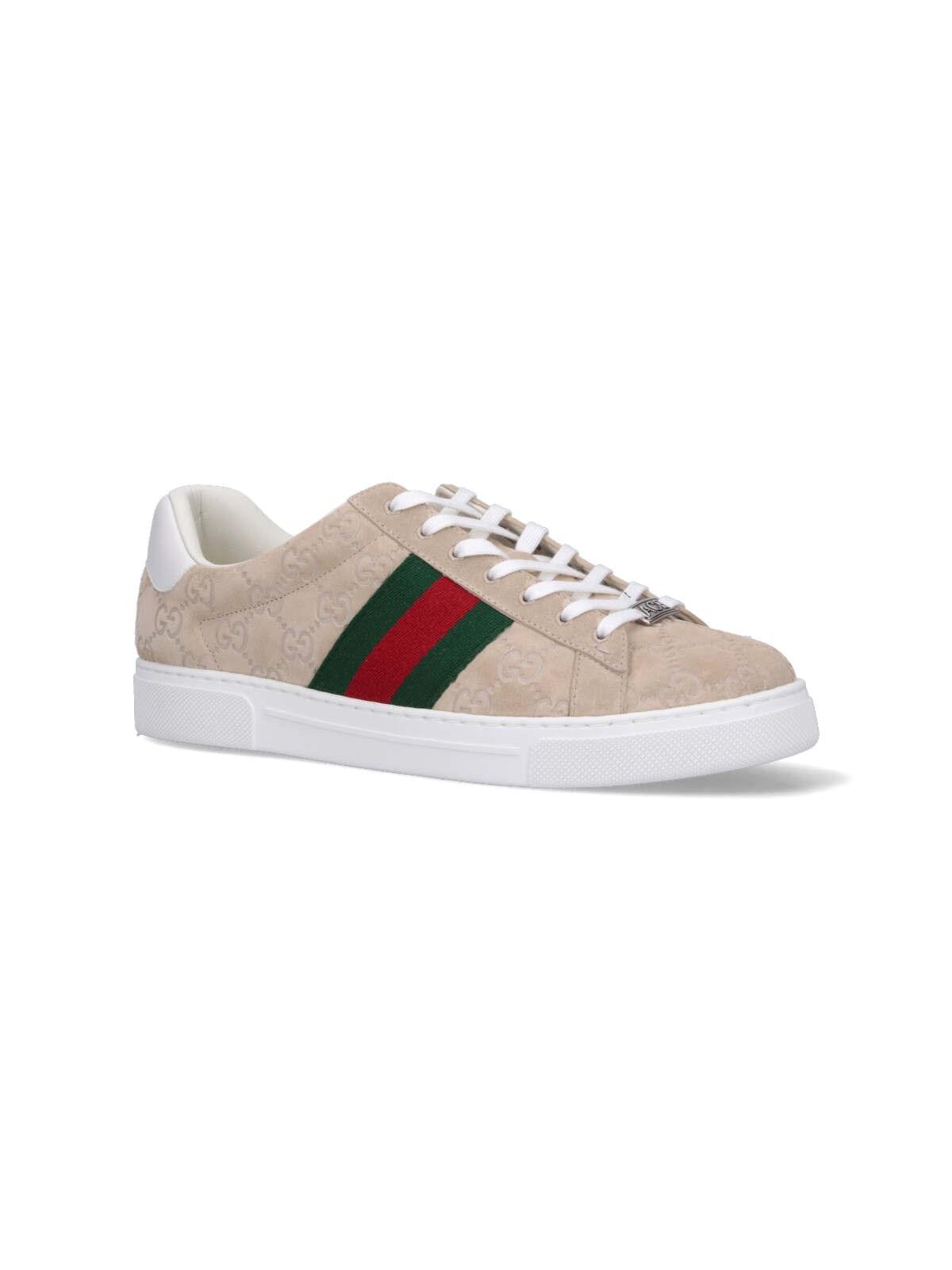 Shop Gucci Ace Low-top Sneakers