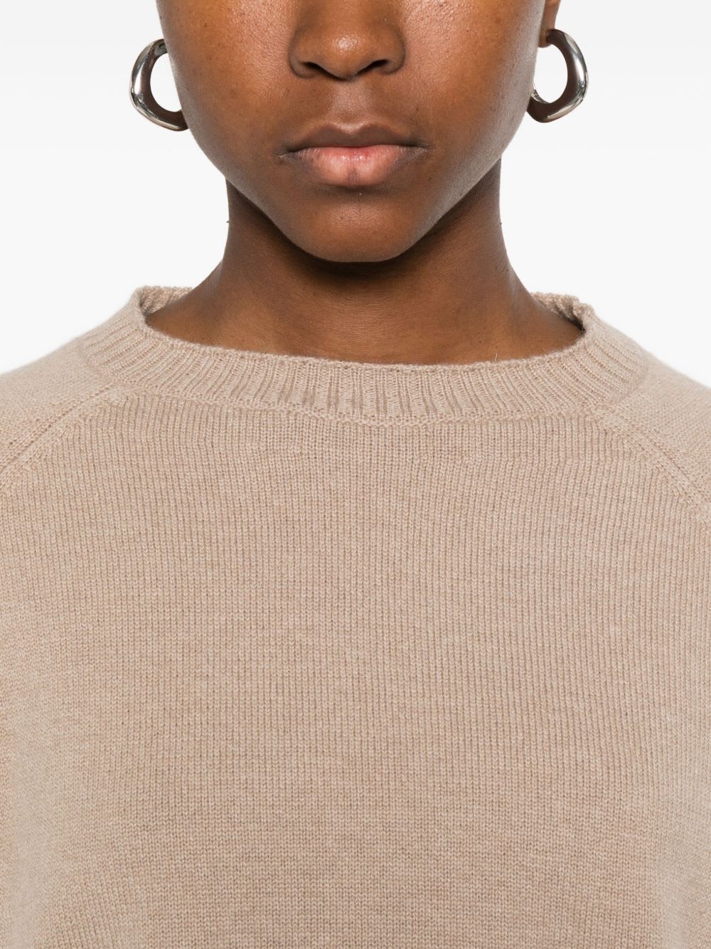 Base Wool Crewneck Sweater In Sand