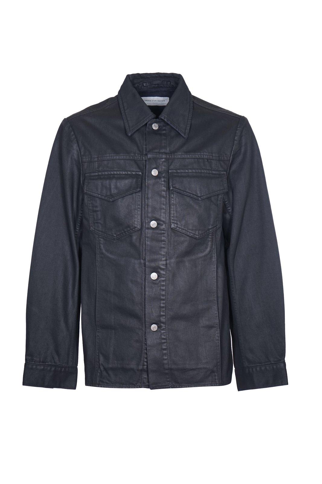 Shop Dries Van Noten Long Sleeved Buttoned Jacket In Black