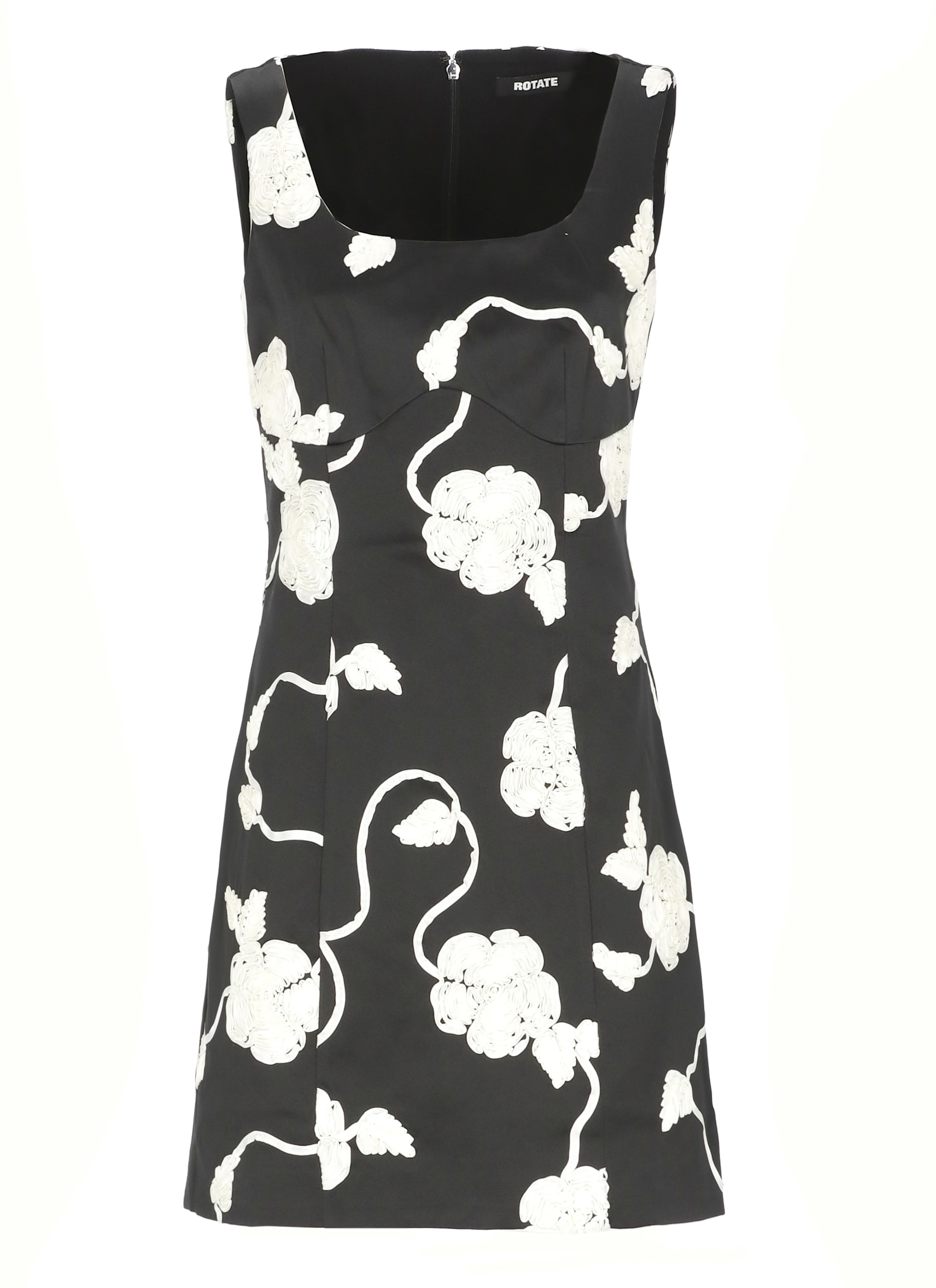 Rotate Birger Christensen Rotate Birgerchristensen 3d Flower Mini Dress In Black