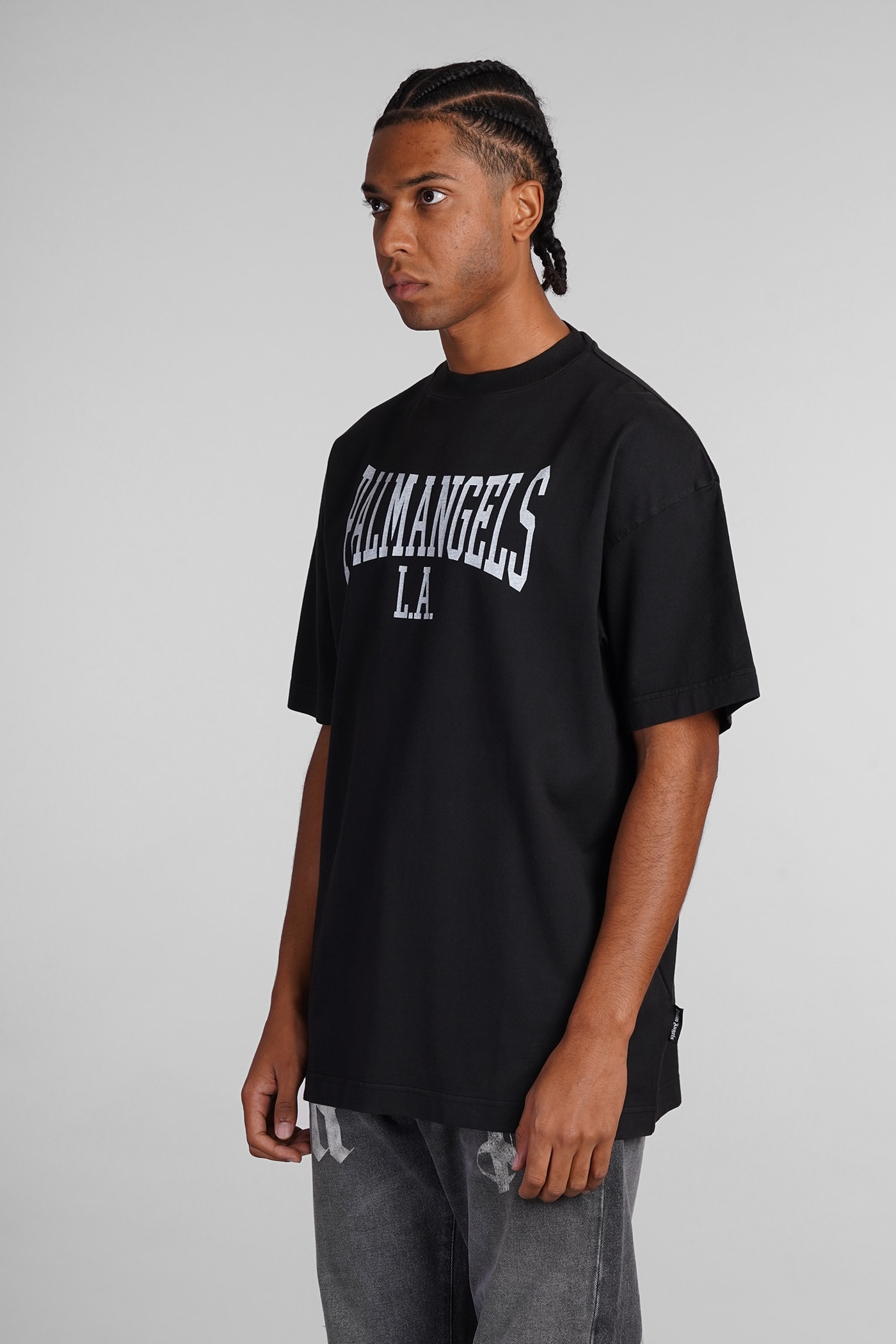 Shop Palm Angels T-shirt In Black Cotton