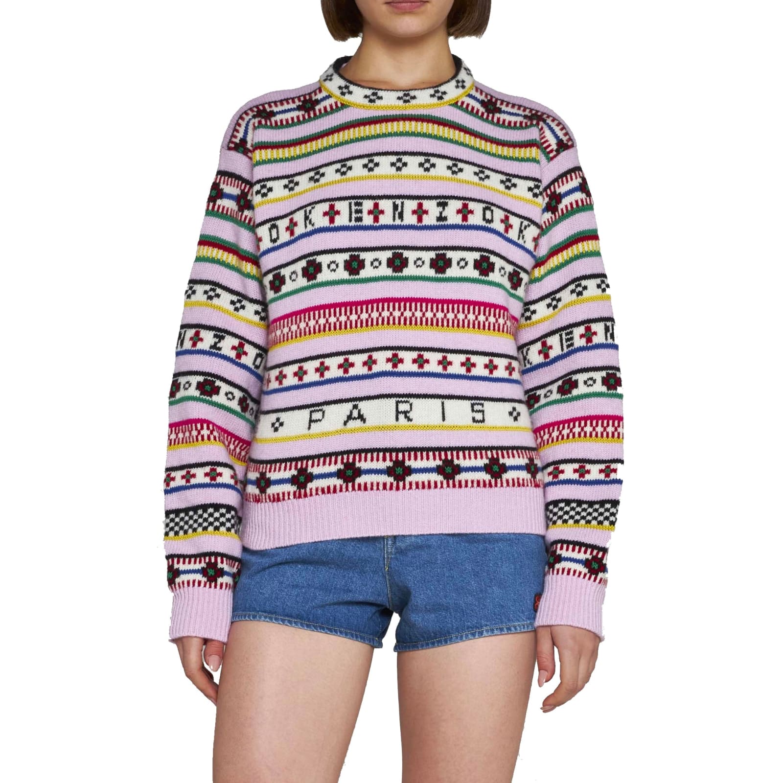 Shop Kenzo Wool Sweater In Pink