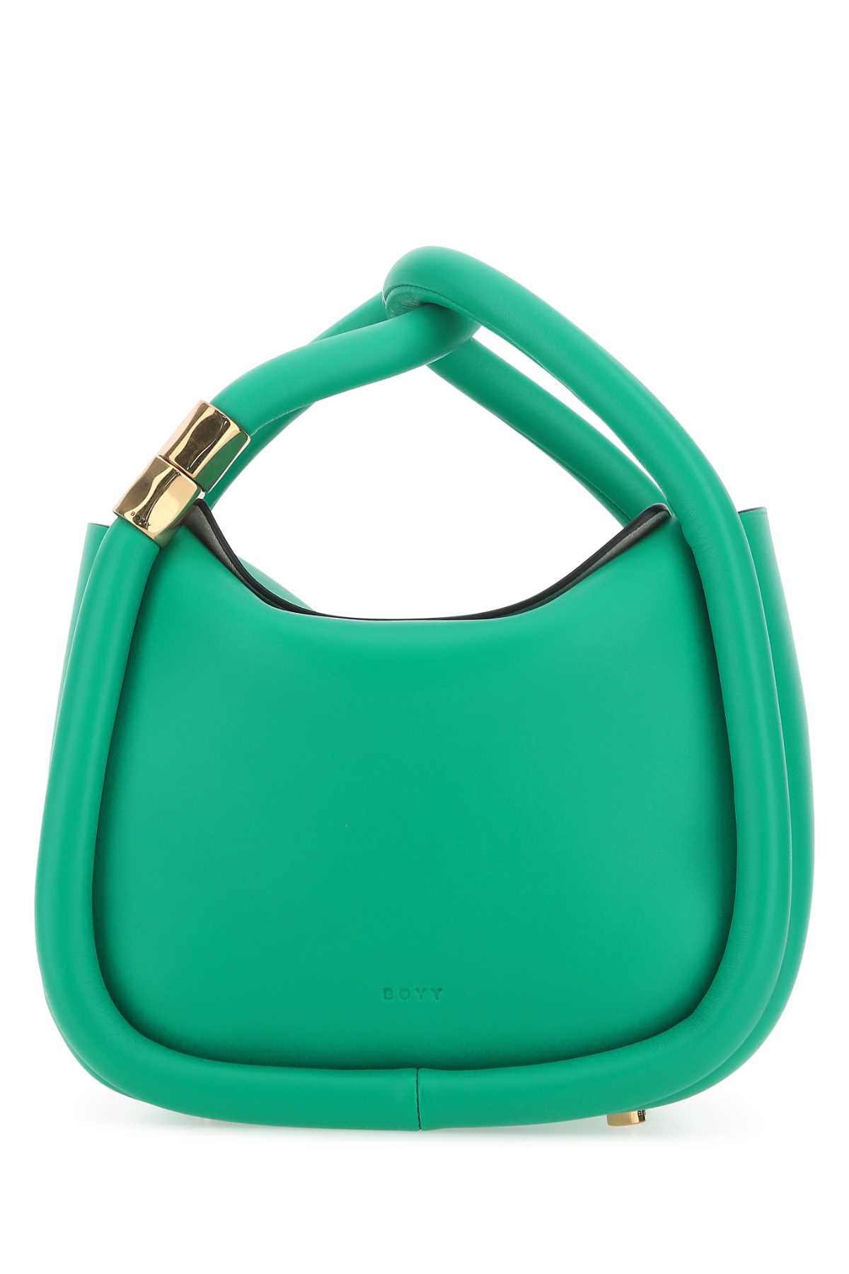Green Leather Wonton 20 Handbag