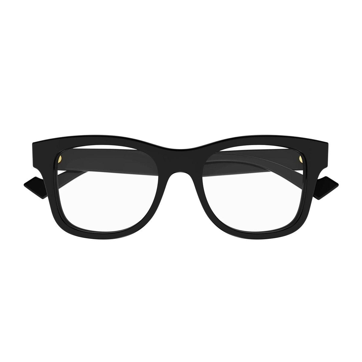 Shop Gucci Square Frame Glasses In Black-black-transparent