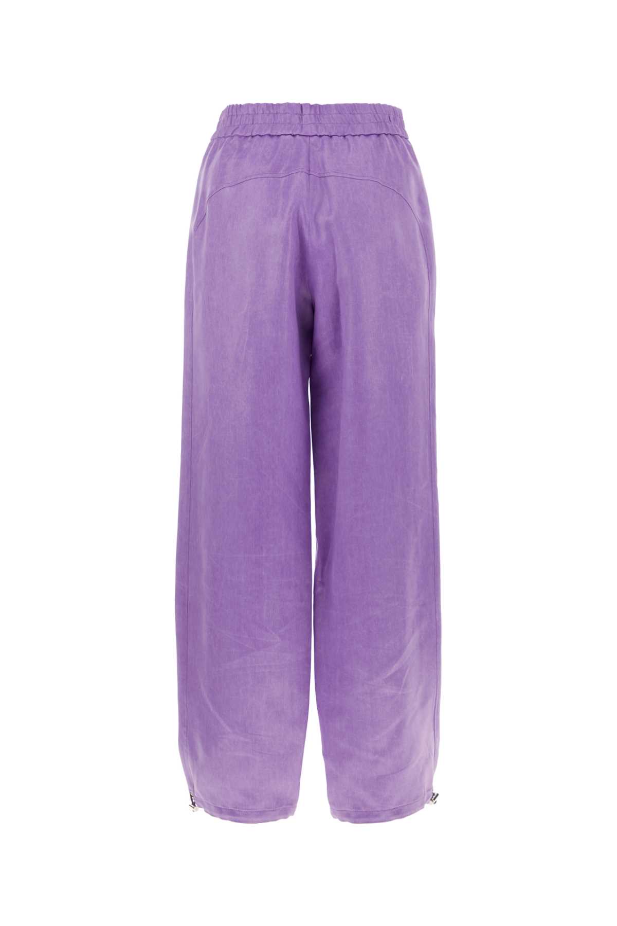 Shop Jw Anderson Light Purple Viscose And Acetate Pant