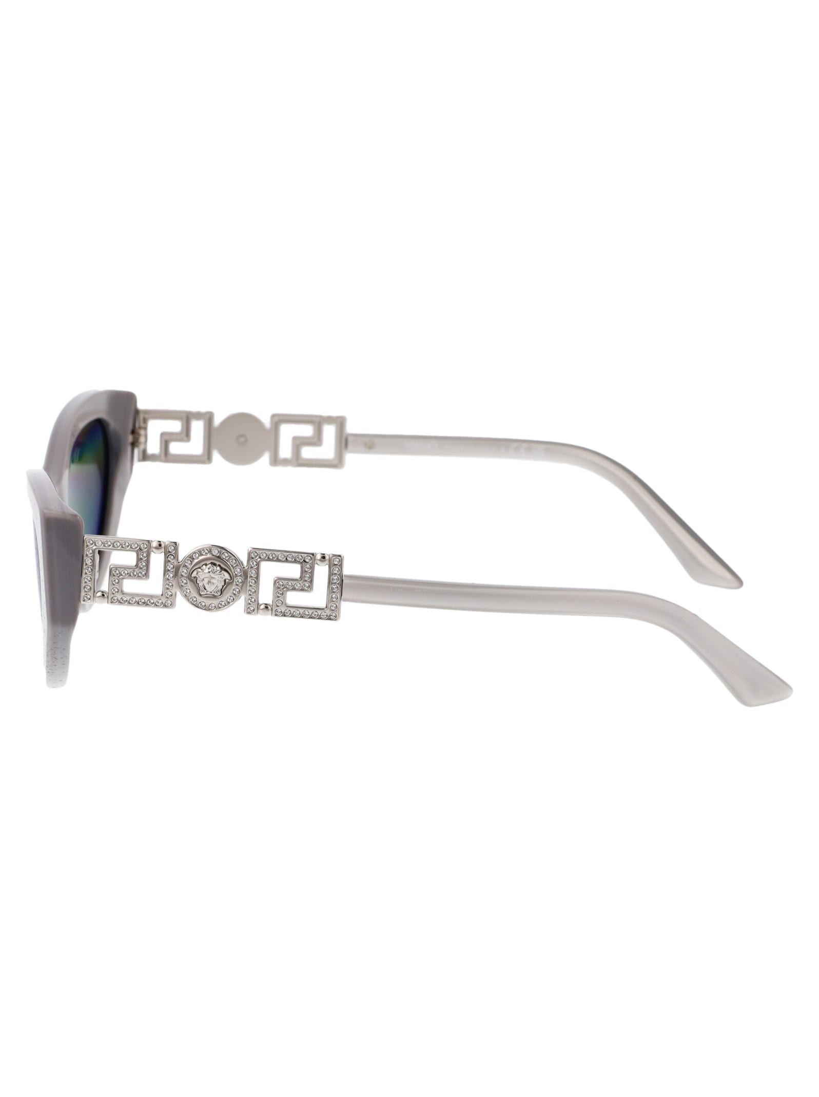 Shop Versace 0ve4470b Sunglasses In 54741u Pearl Grey