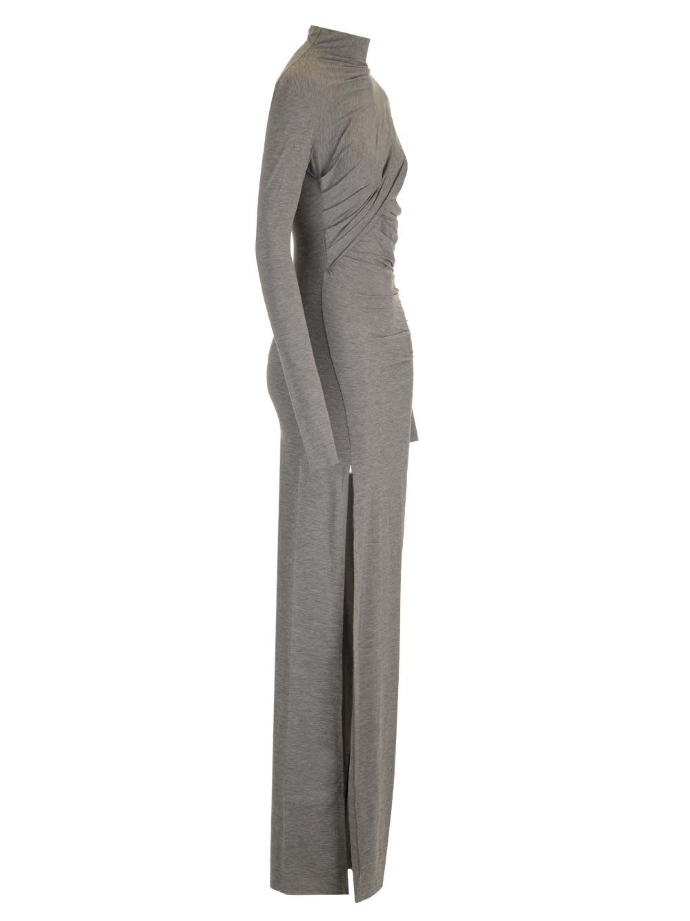 Shop Amazuìn Esme Jersey Long Dress In Grey