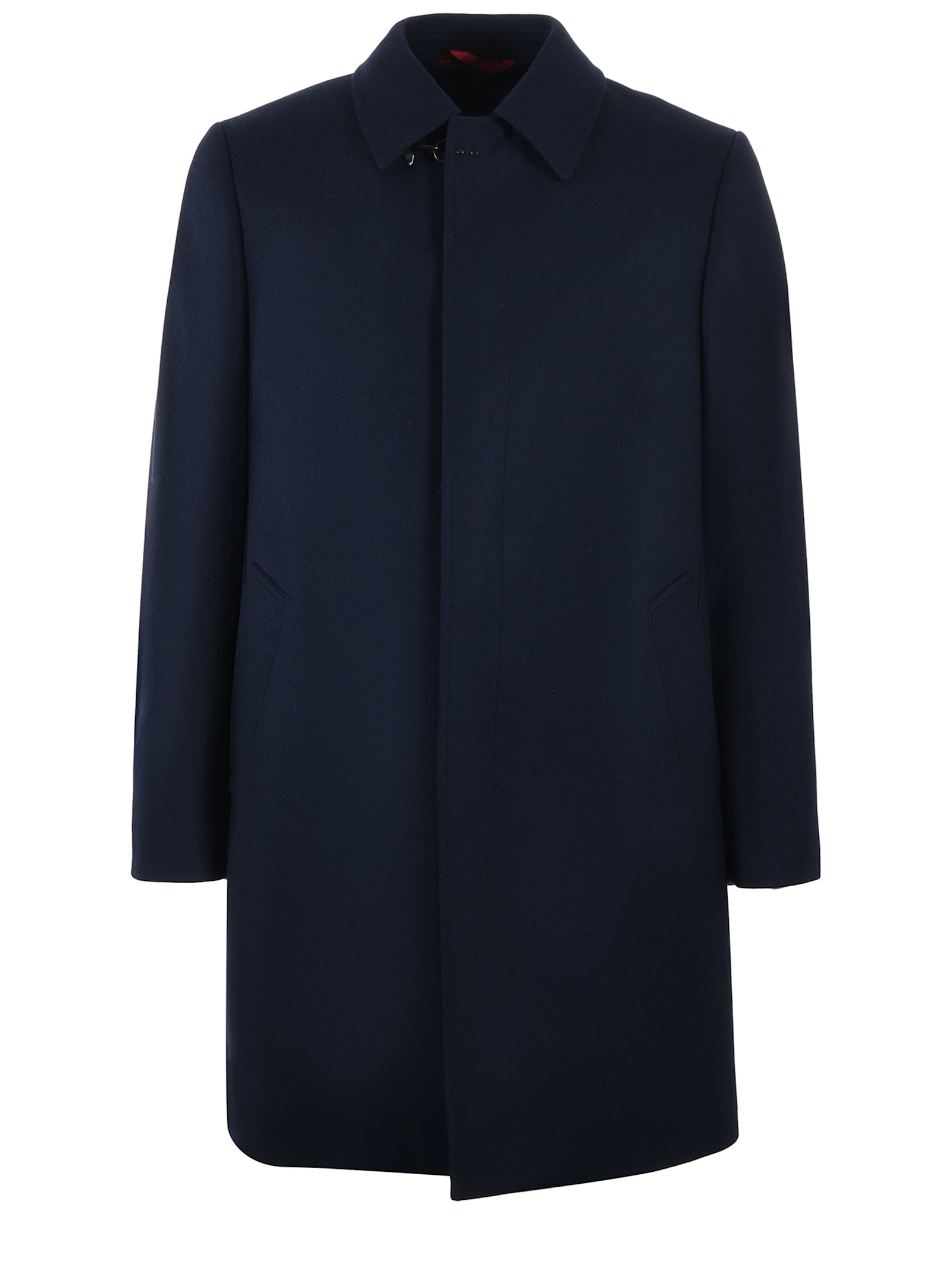 Shop Fay Coat In Wool And Cashmere Cloth In Blue