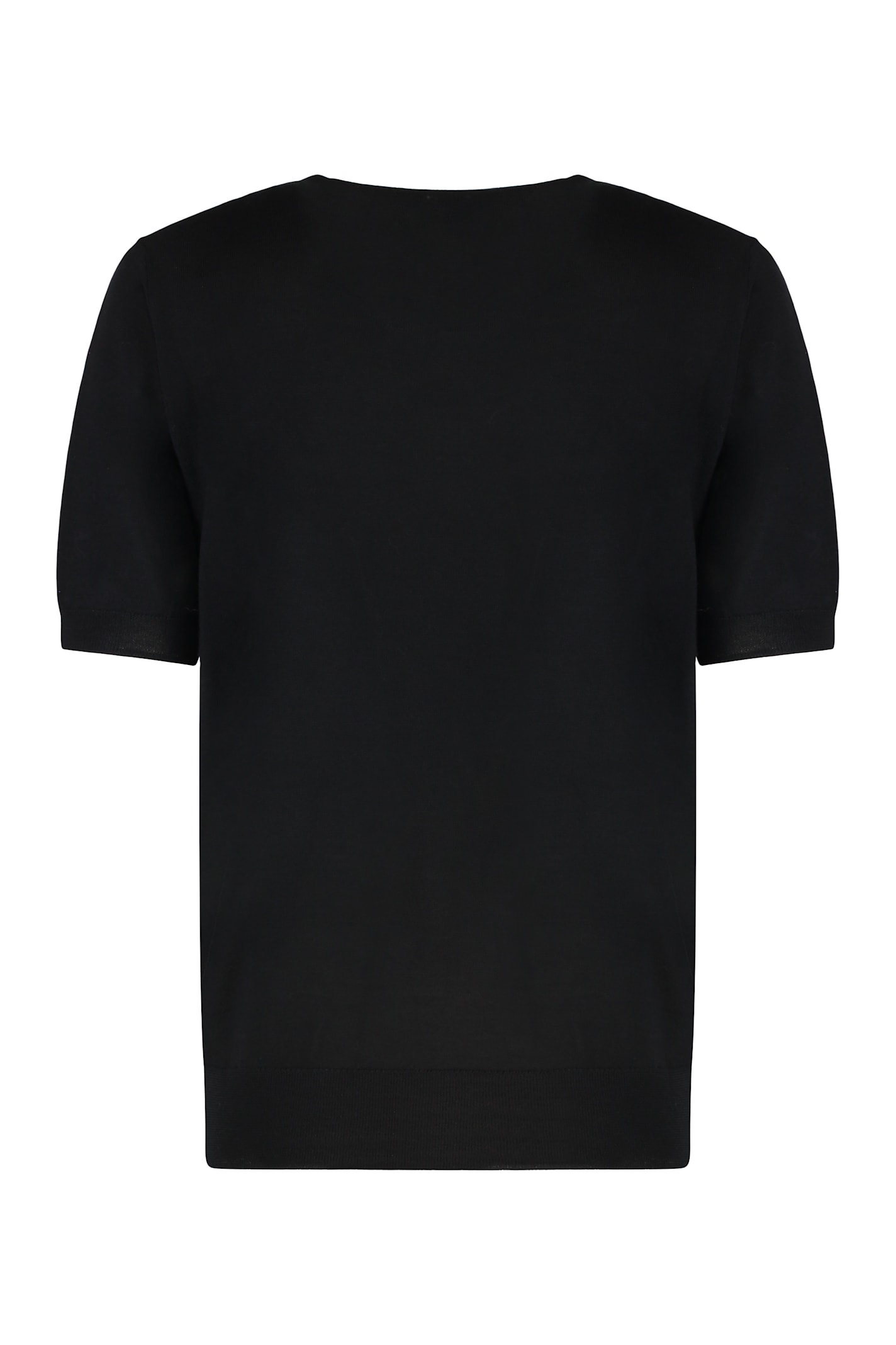 P.a.r.o.s.h . Linfa Wool-blend Crew-neck Sweater In Black