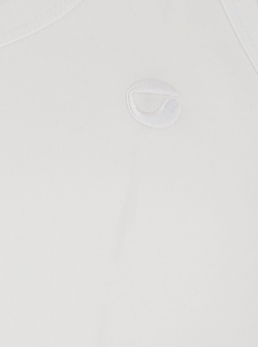 Coperni White Sleeveless Tank Top With Round Neck And Tonal Logo Patch On The Front In Cotton Blend Man In White