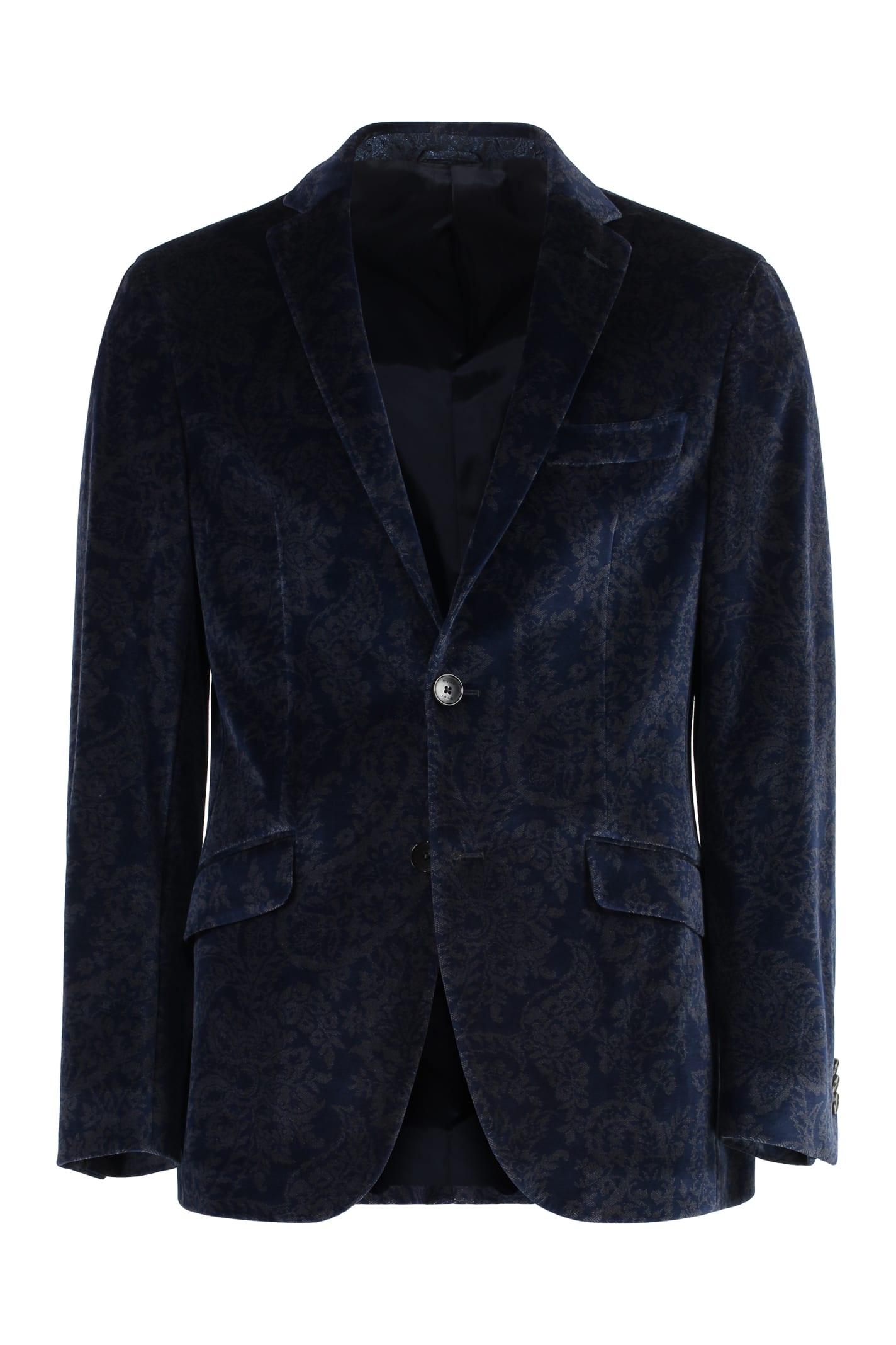 ETRO SINGLE-BREASTED VELVET JACKET 