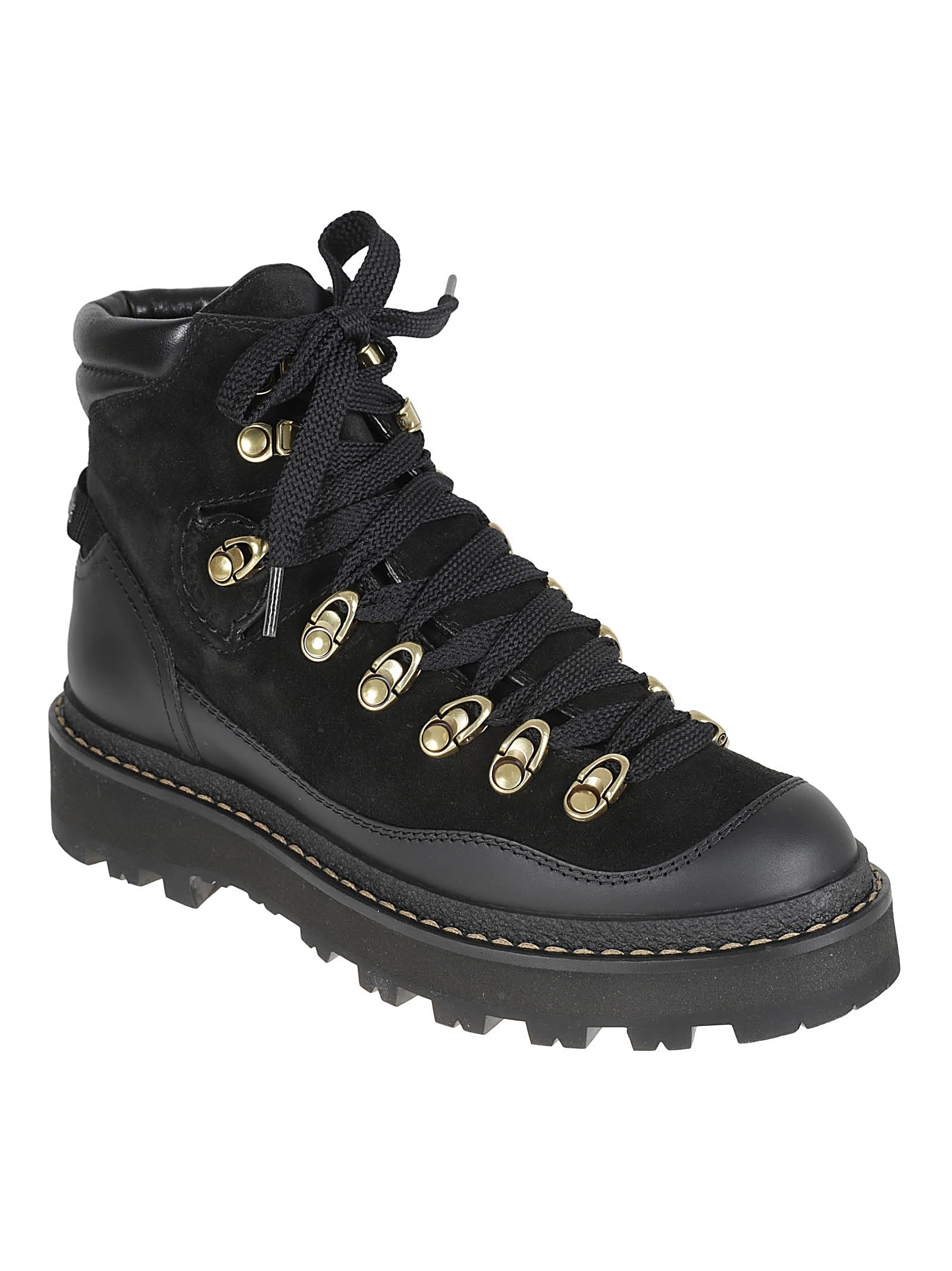 Shop Moncler Peka Trek Hiking Boots In Black