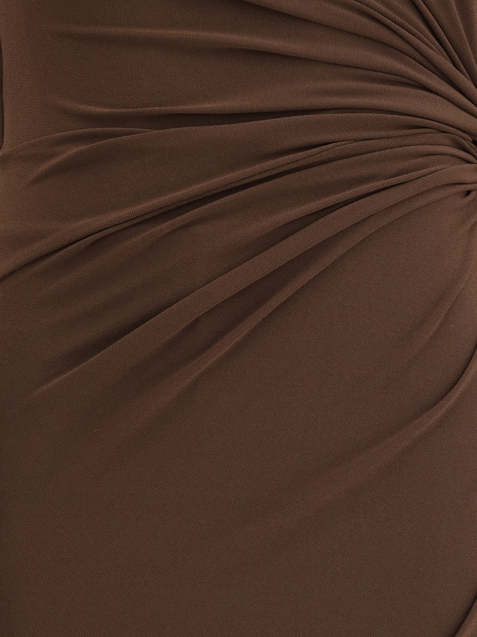 The Andamane Tessa Turtleneck Open-back Jumpsuit In Brown