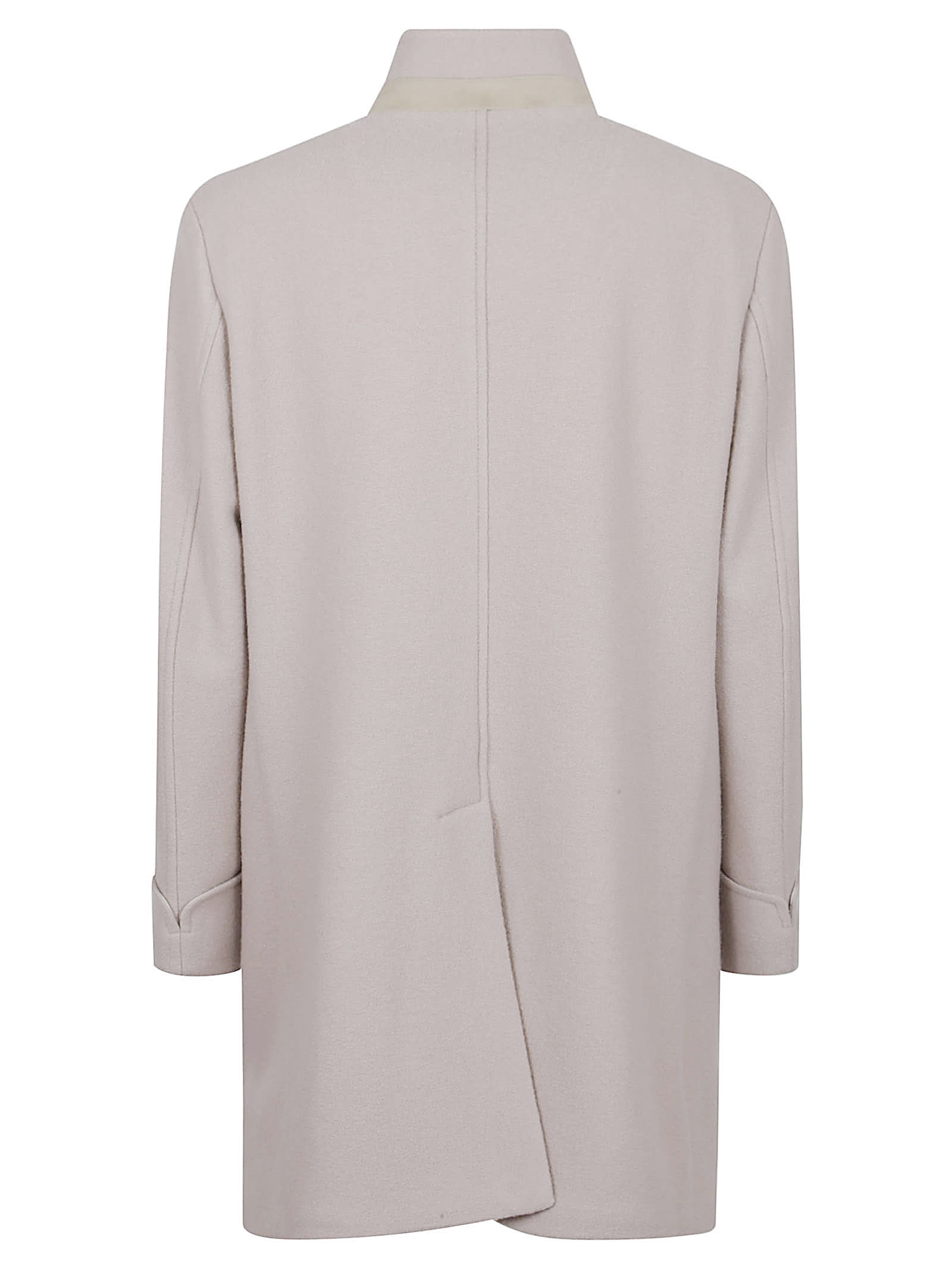 Eleventy Single-breasted Coat With Mandarin Collar And Button Closure In Gray