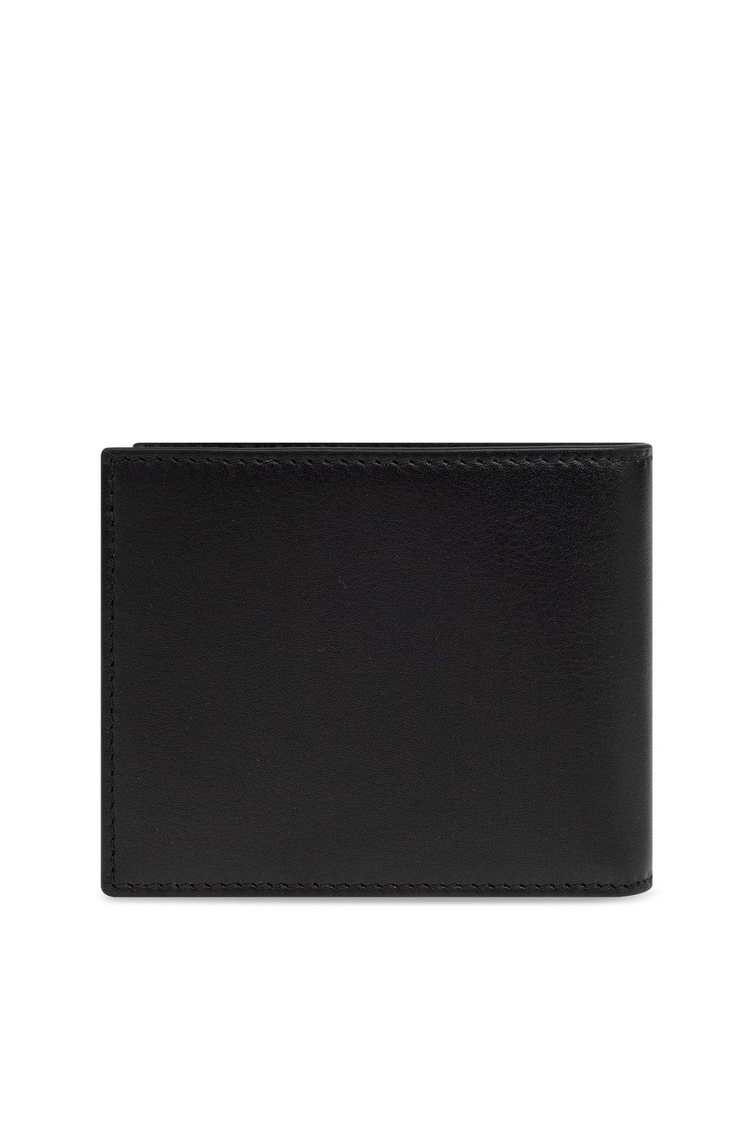 Shop Alexander Mcqueen Logo Plaque Bi-fold Wallet In Black