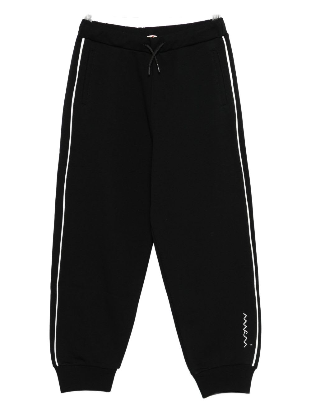 Marni Kids Pants With Signature Logo At The Bottom. In Black
