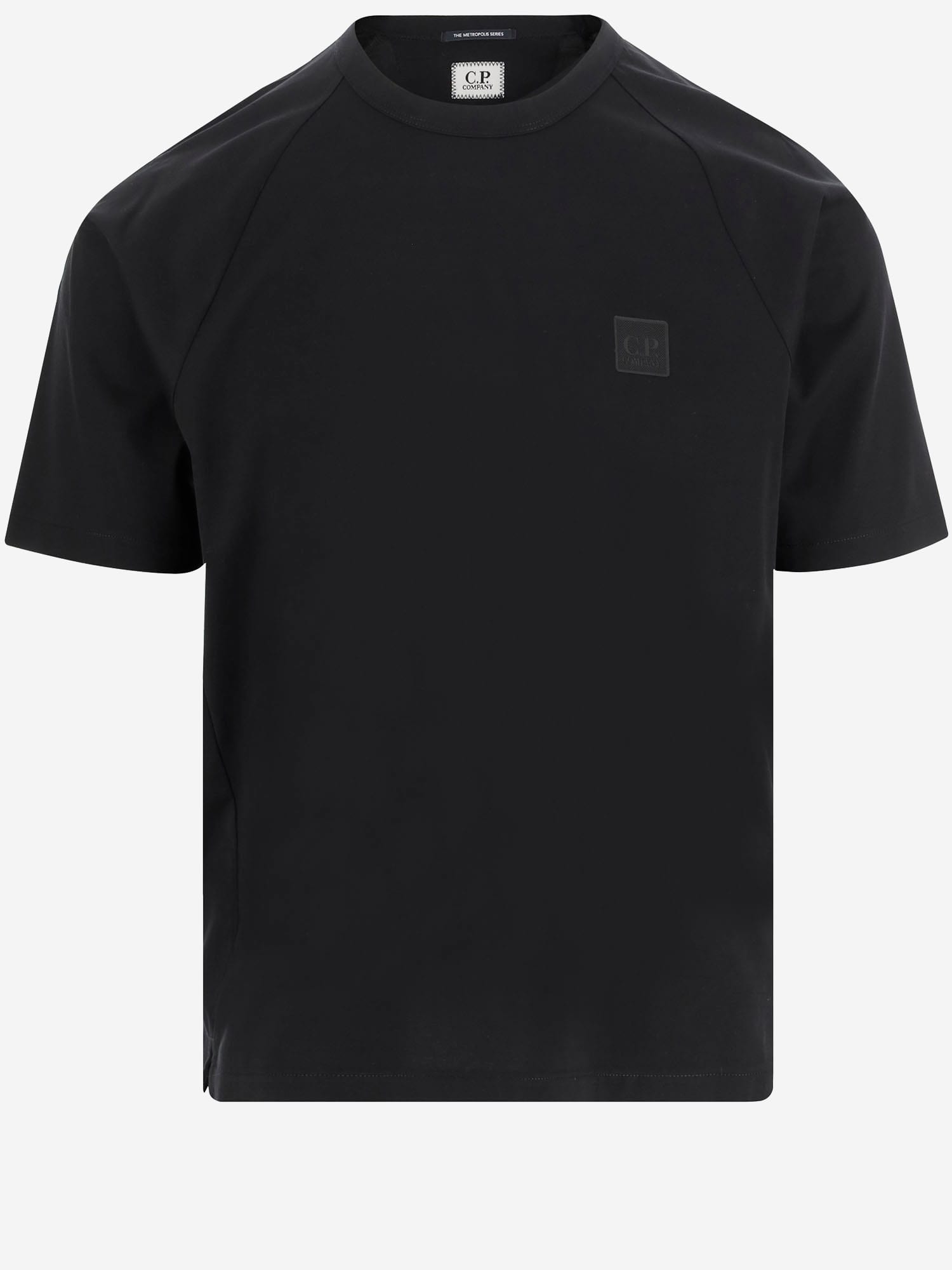 C.P. COMPANY COTTON T-SHIRT WITH LOGO PATCH