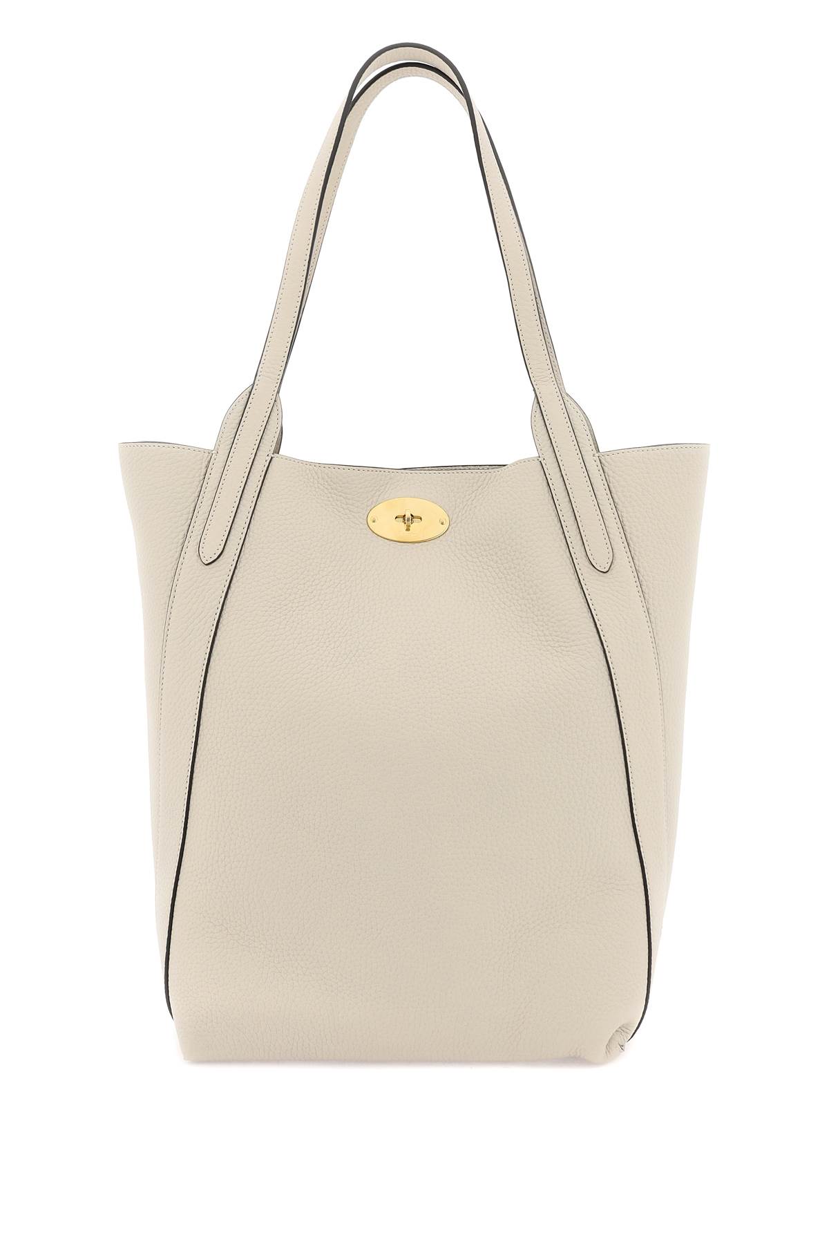 Shop Mulberry Grained Leather Bayswater Tote Bag In Chalk