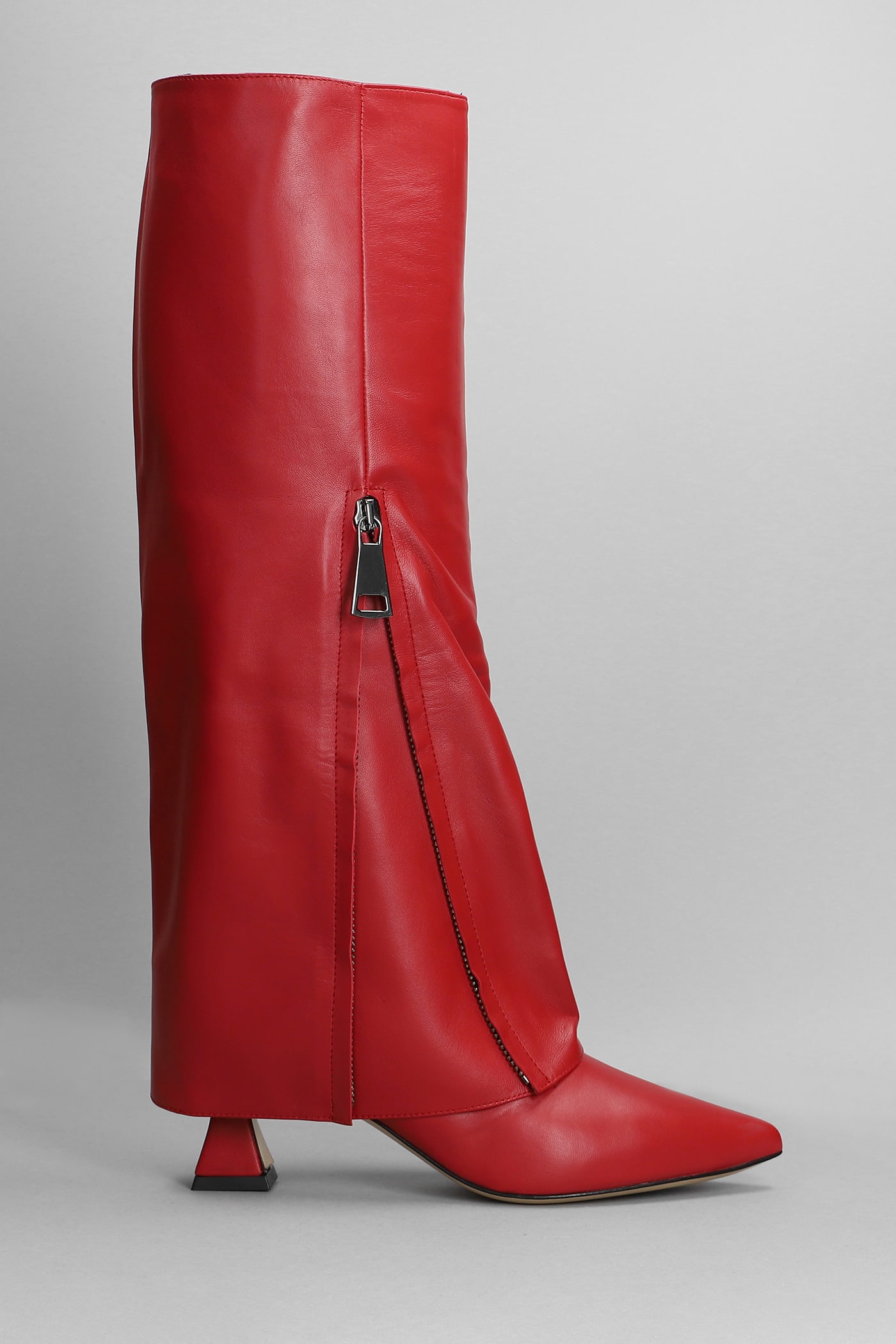 Alchimia High Heels Boots In Red Leather