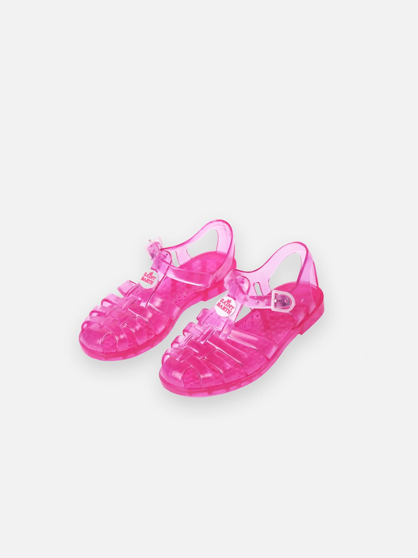 Mc2 Saint Barth Girls Fluo Pink Jelly Sandals In Pink