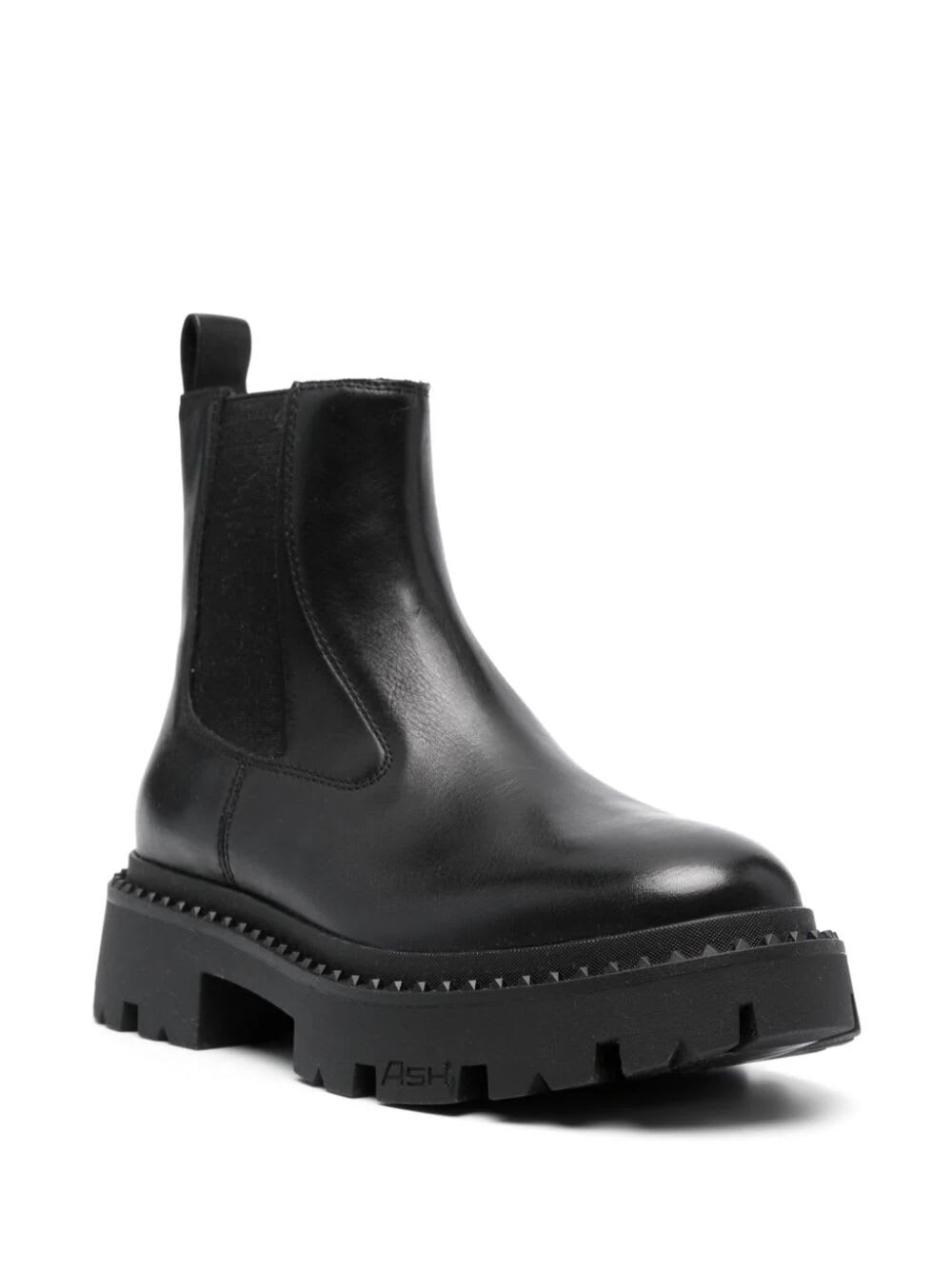 Shop Ash Genesis Ankle Boots With Studs In Black Dark Gun