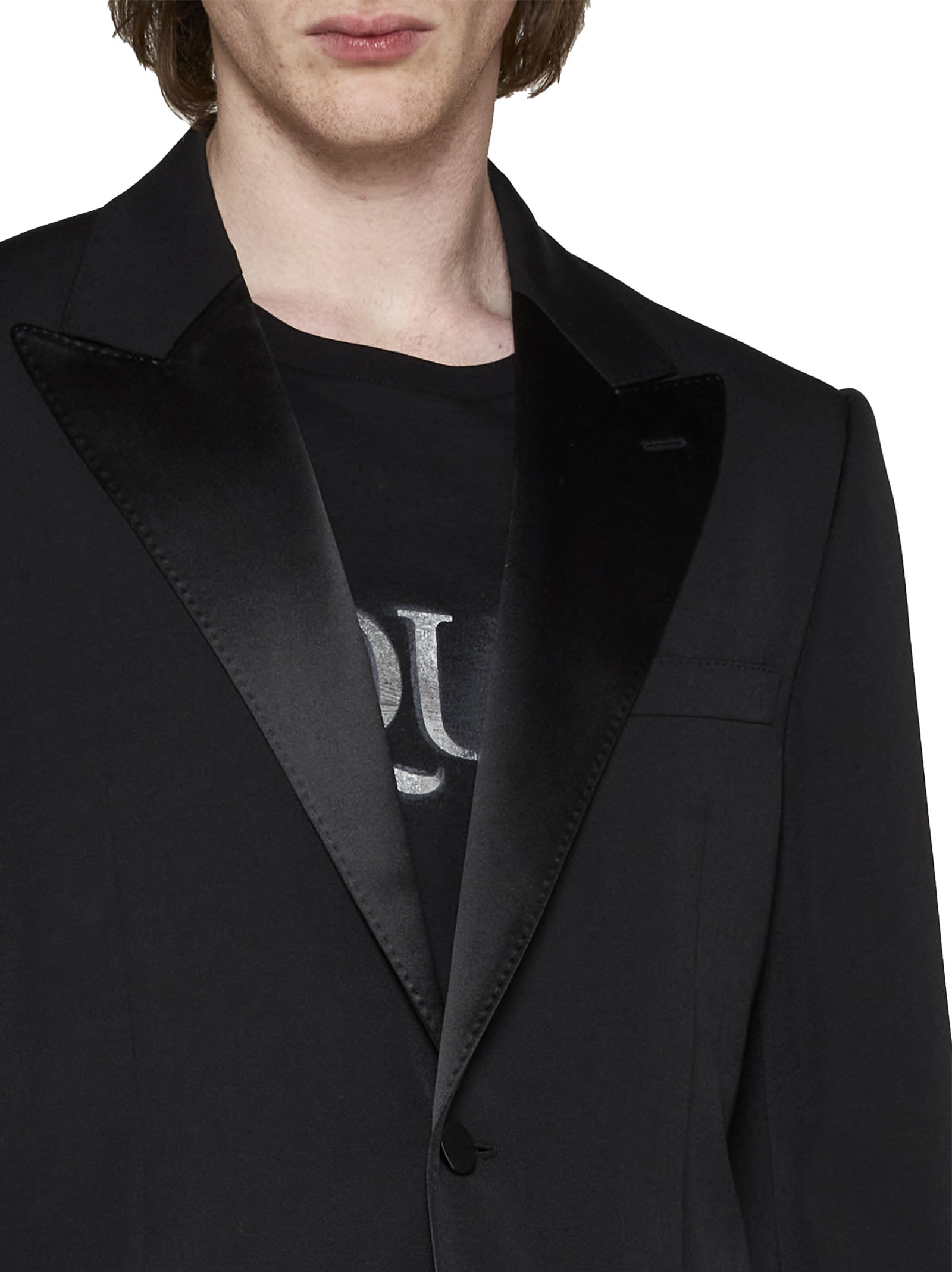 Alexander Mcqueen Single-breasted Suit Jacket In Black