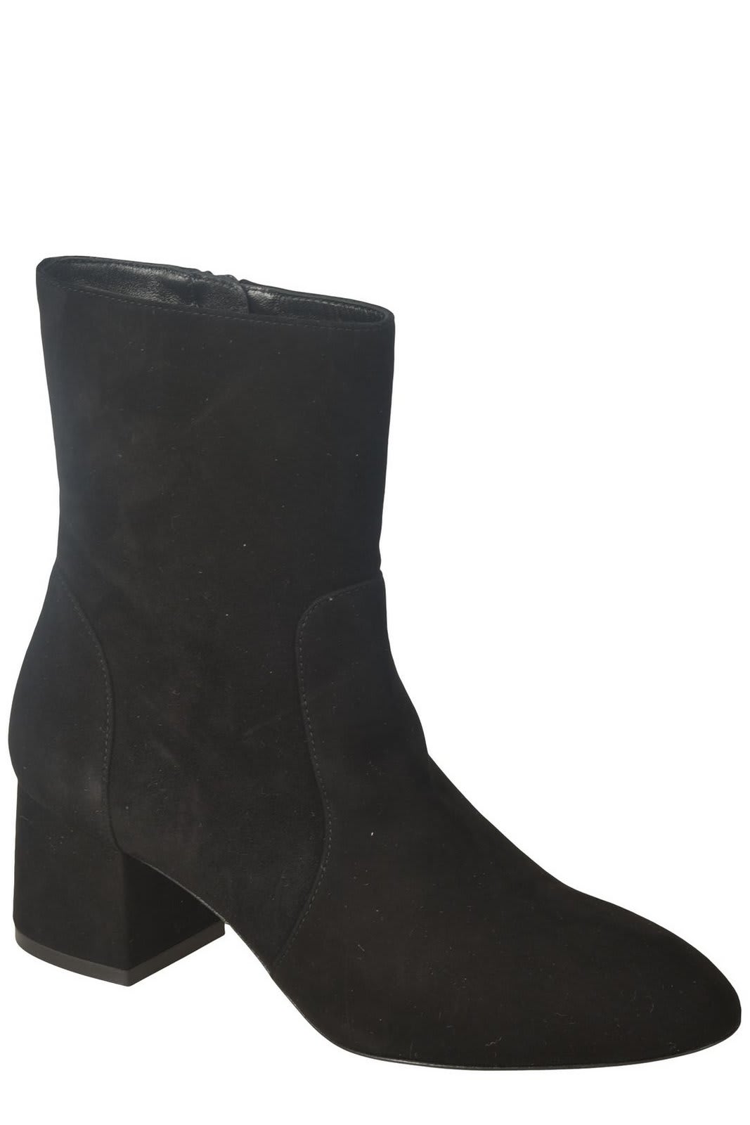 Shop Stuart Weitzman Pointed Toe Ankle Boots In Black