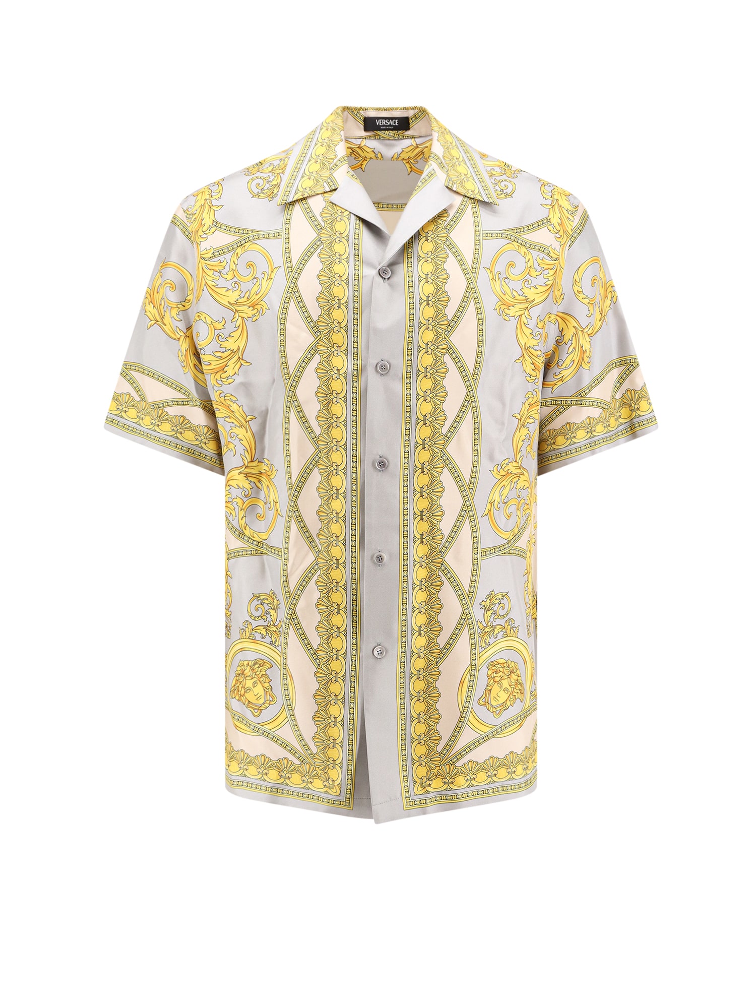 Shop Versace Shirt In Golden