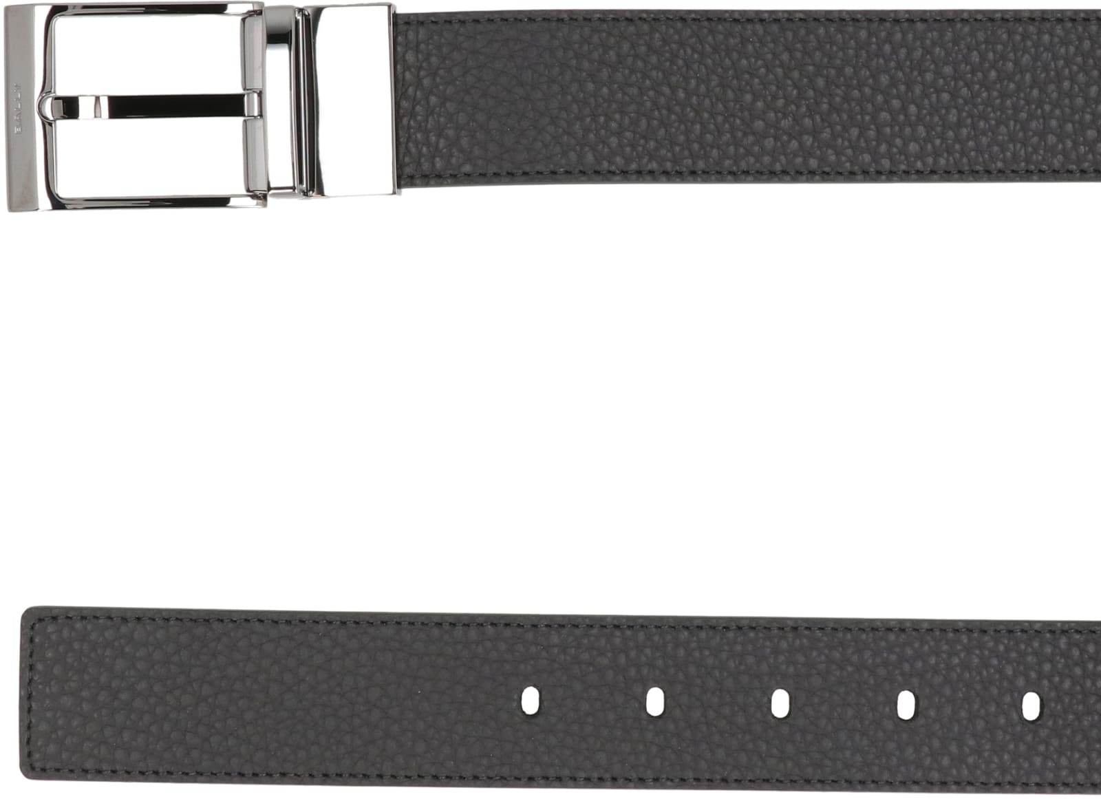 Bally Reversible Leather Belt In Black