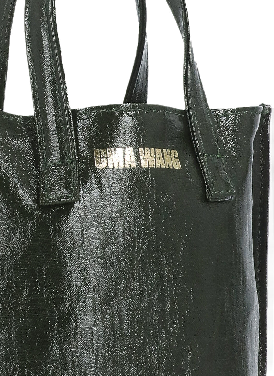 Uma Wang Small Case Canvas Bag In Green