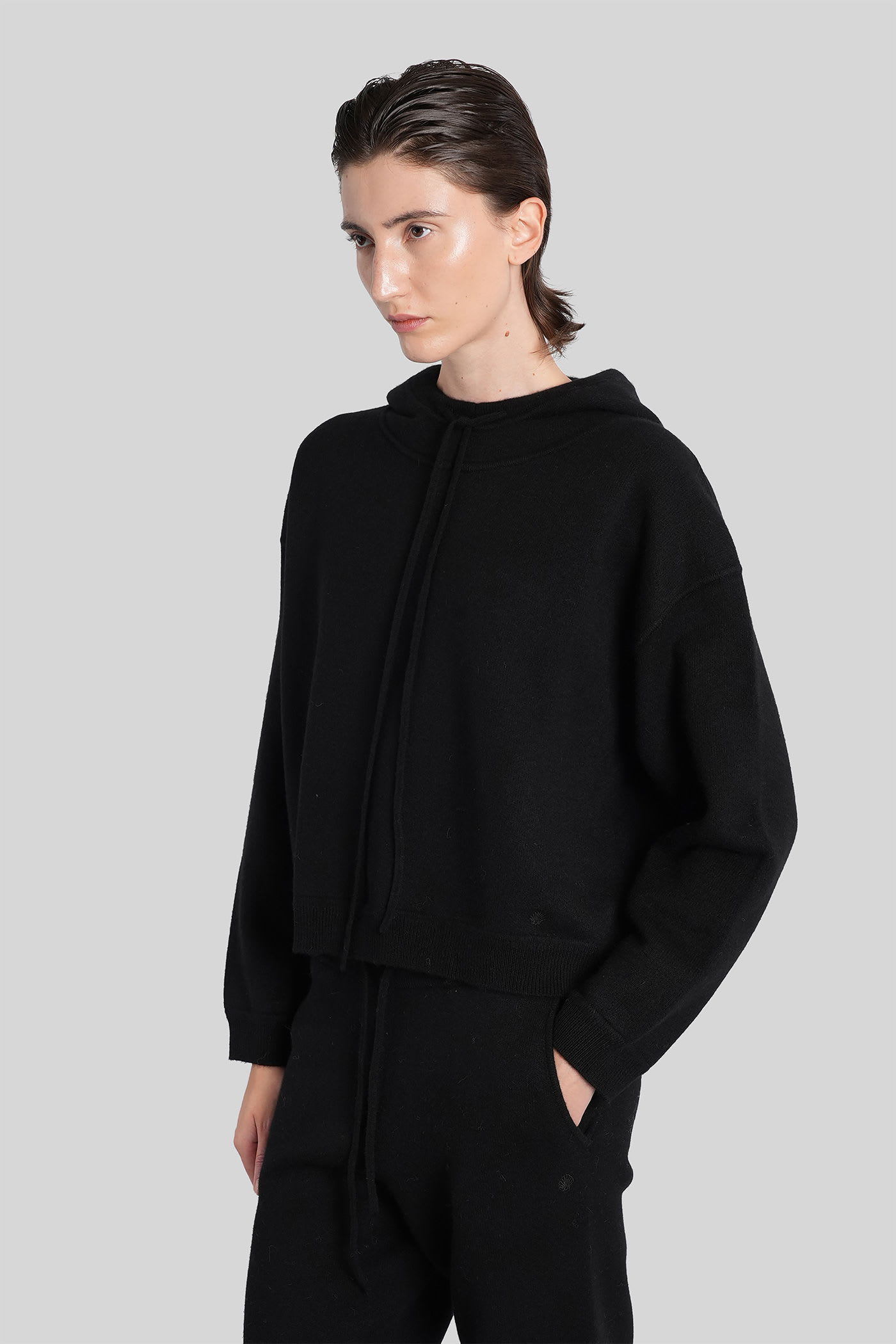 Loulou Studio Sarla Lds Sweatshirt In Black Cashmere In Black