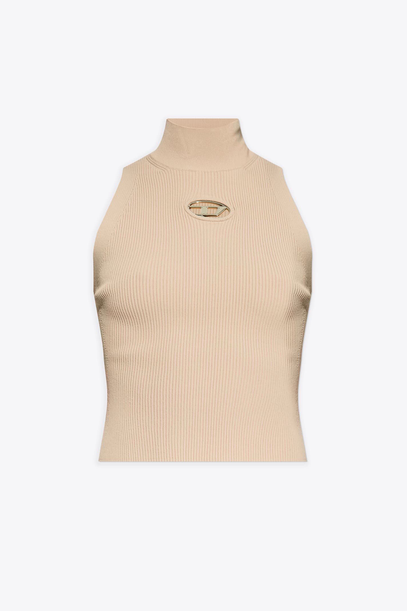 M-onervax-top Powder pink ribbed knit turtleneck top - M Onervax Top