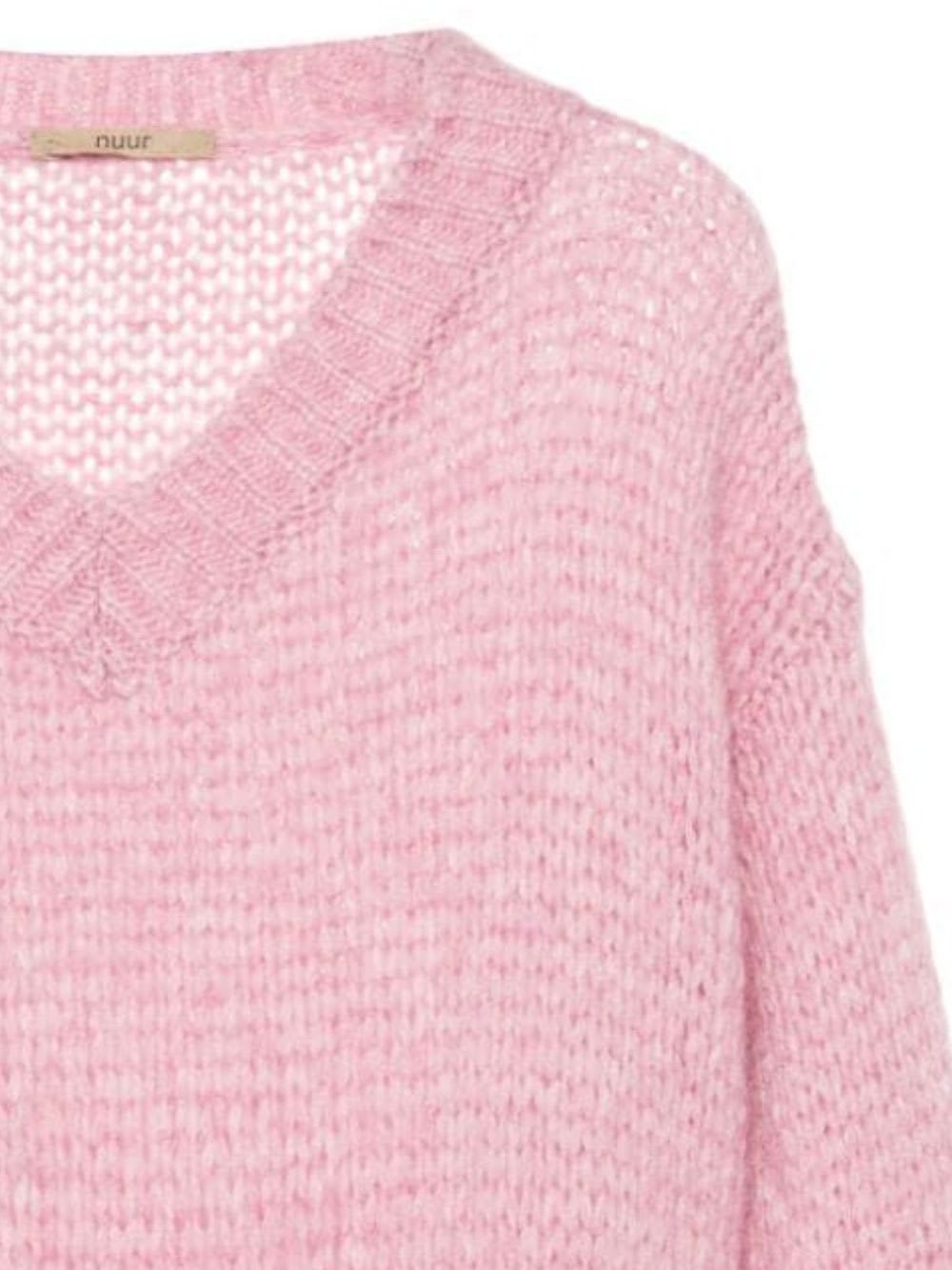 Shop Nuur V Neck Over Sweater In Pink