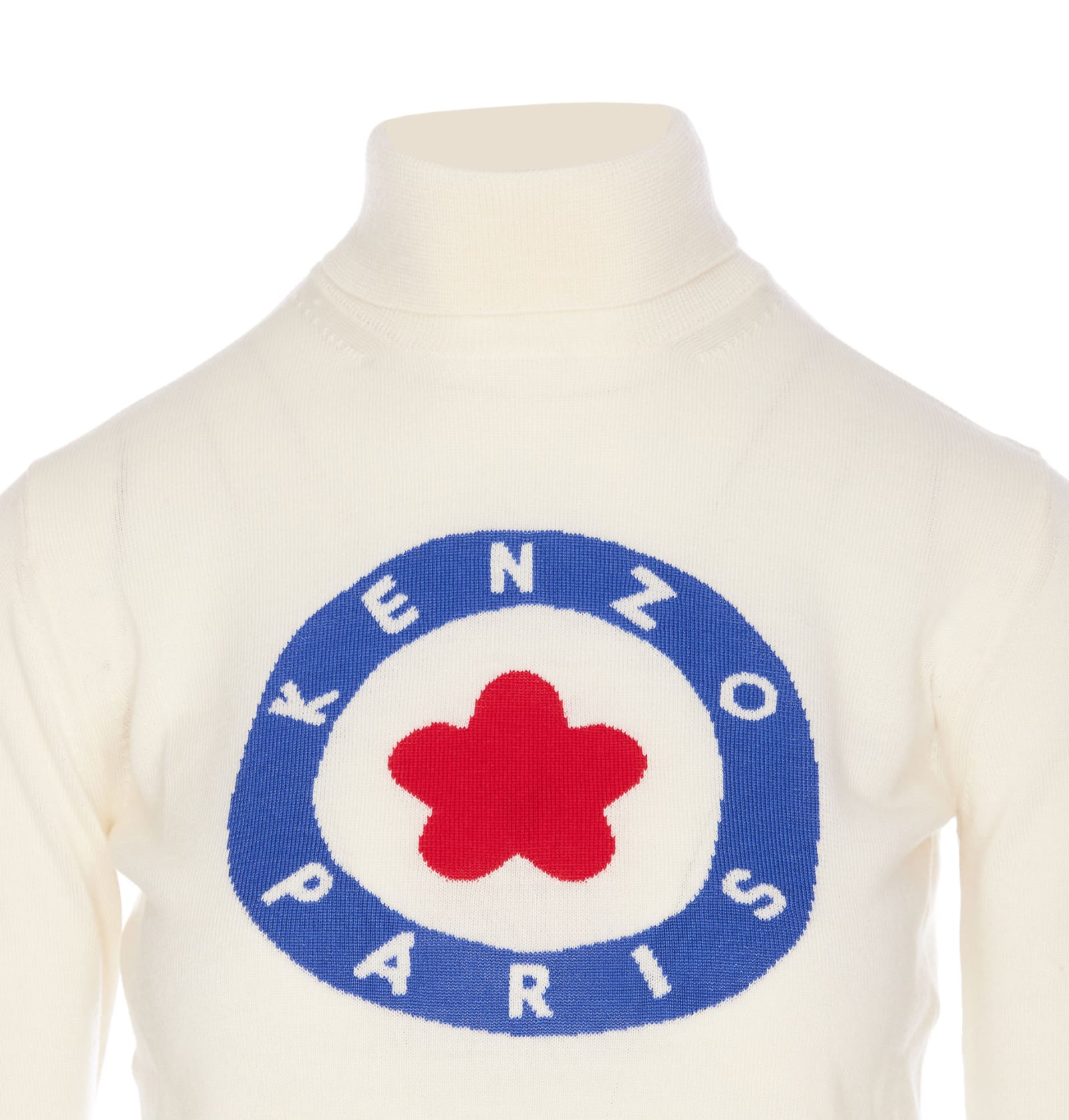 Shop Kenzo Target Sweater In Bianco
