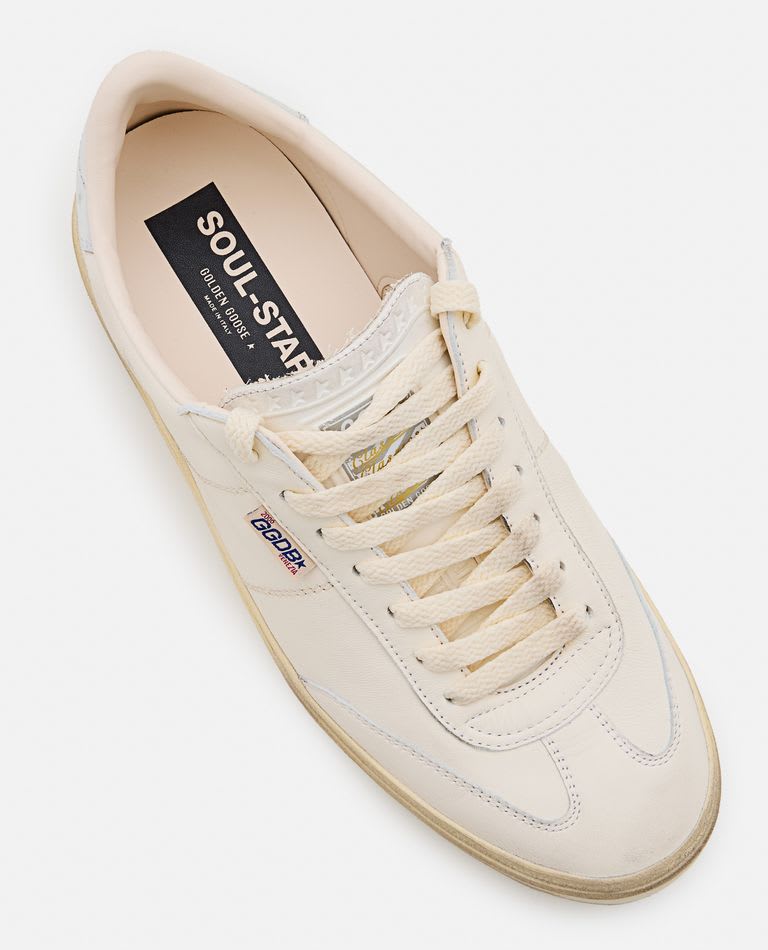 Shop Golden Goose Soul-star Sneakers In White/silver
